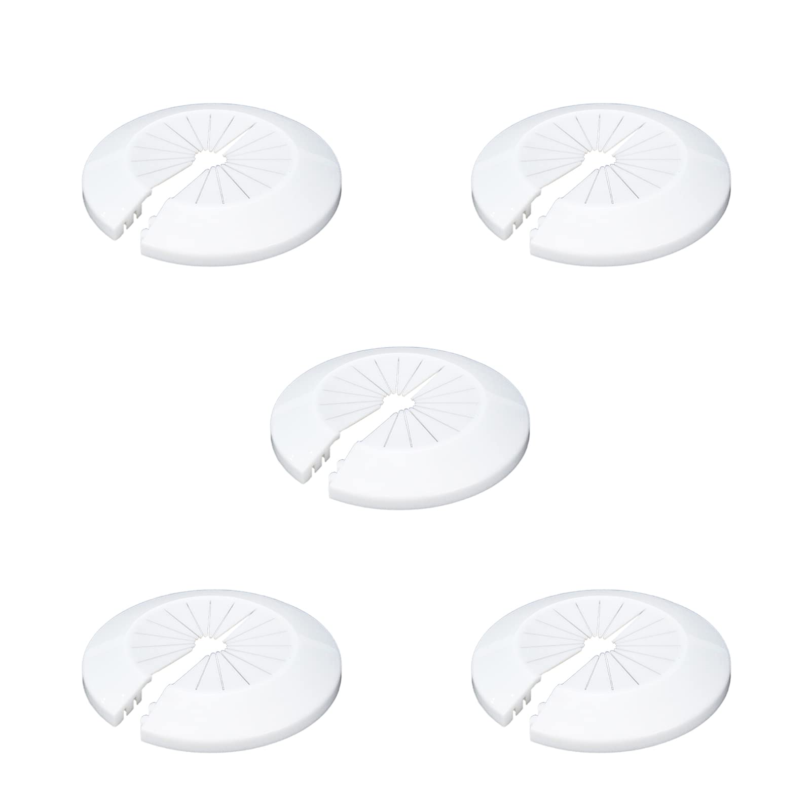 White PP Radiator Pipe Cover (5-Pack) - 0.79