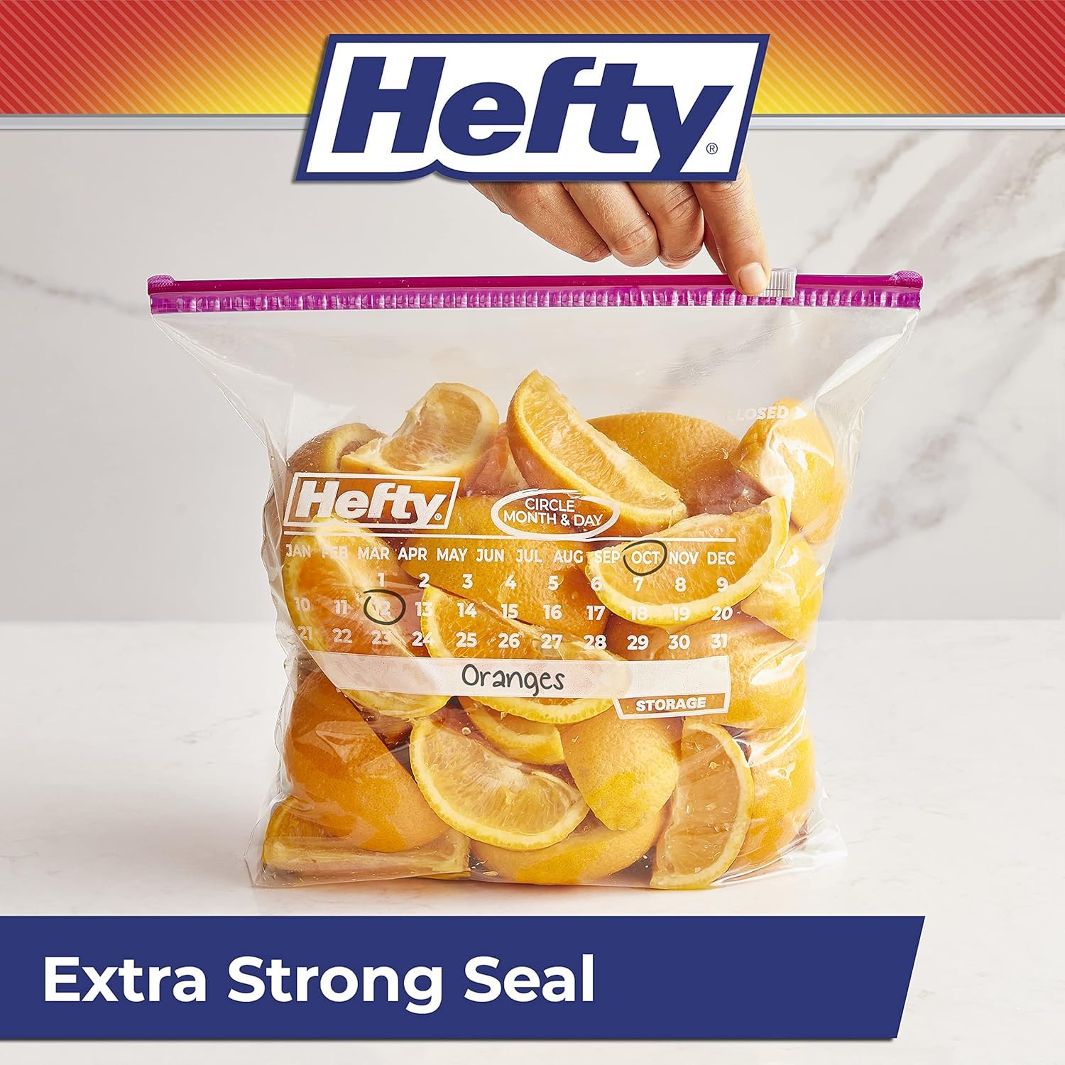 Heavy Duty Slider Storage Bags, Gallon Size, 120 Count (Pack of 3) - Perfect for Food Storage, Freezer Organization & Travel Snacks | Airtight, Leakproof & Durable Plastic Bags