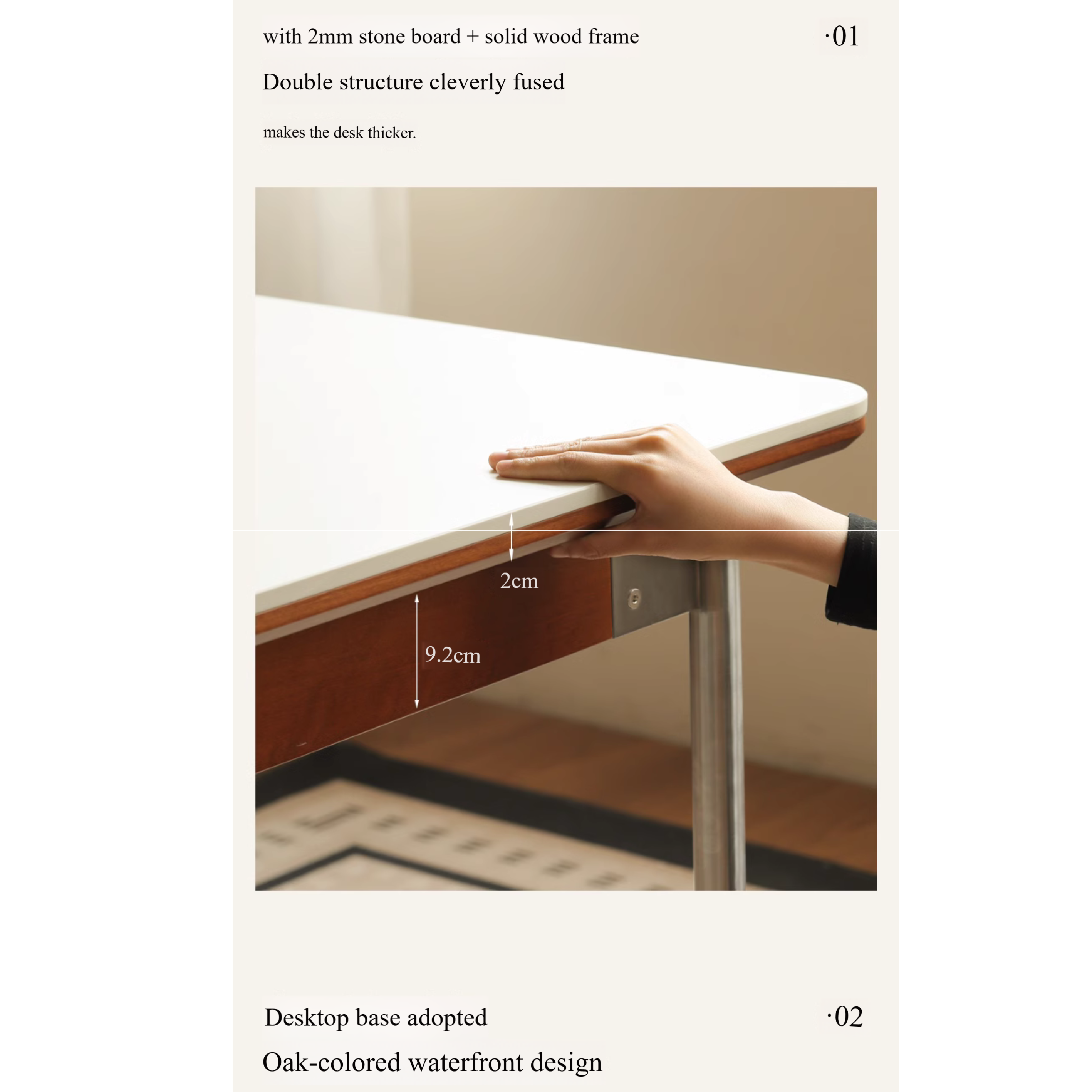 Modern Poplar Solid Wood Bauhaus Dining Table - Minimalist Scandinavian Style for Small Spaces - Perfect for Apartments, Breakfast Nooks & Cozy Dining Areas