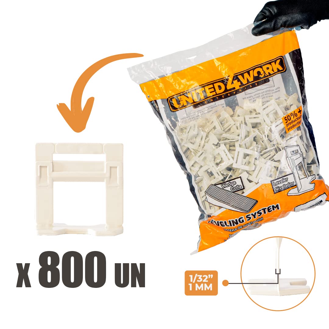 800-Piece Tile Leveling System 1/32
