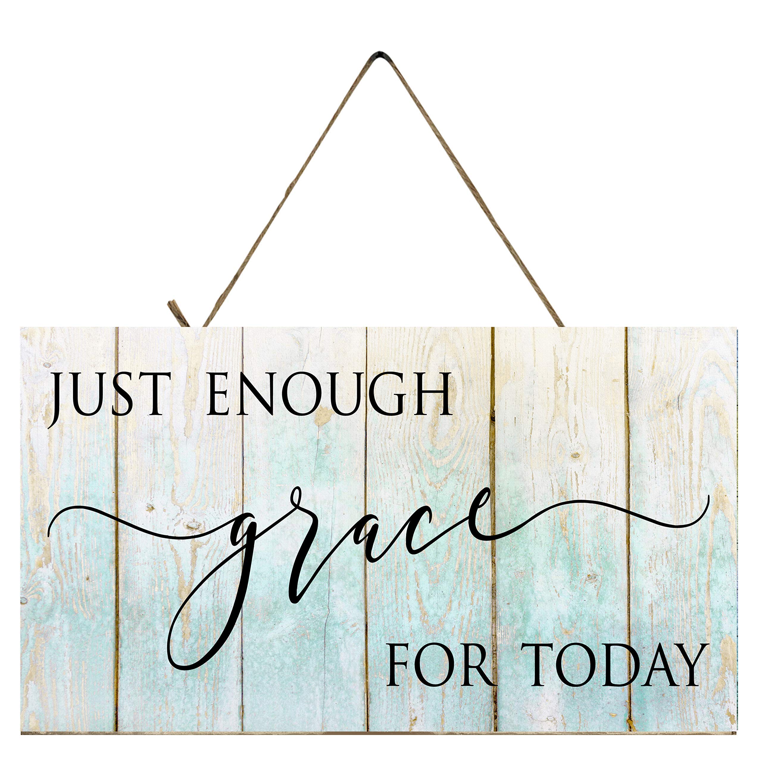 Just Enough Grace for Today - Inspirational Wooden Wall Sign - Perfect for Home Decor, Farmhouse & Office