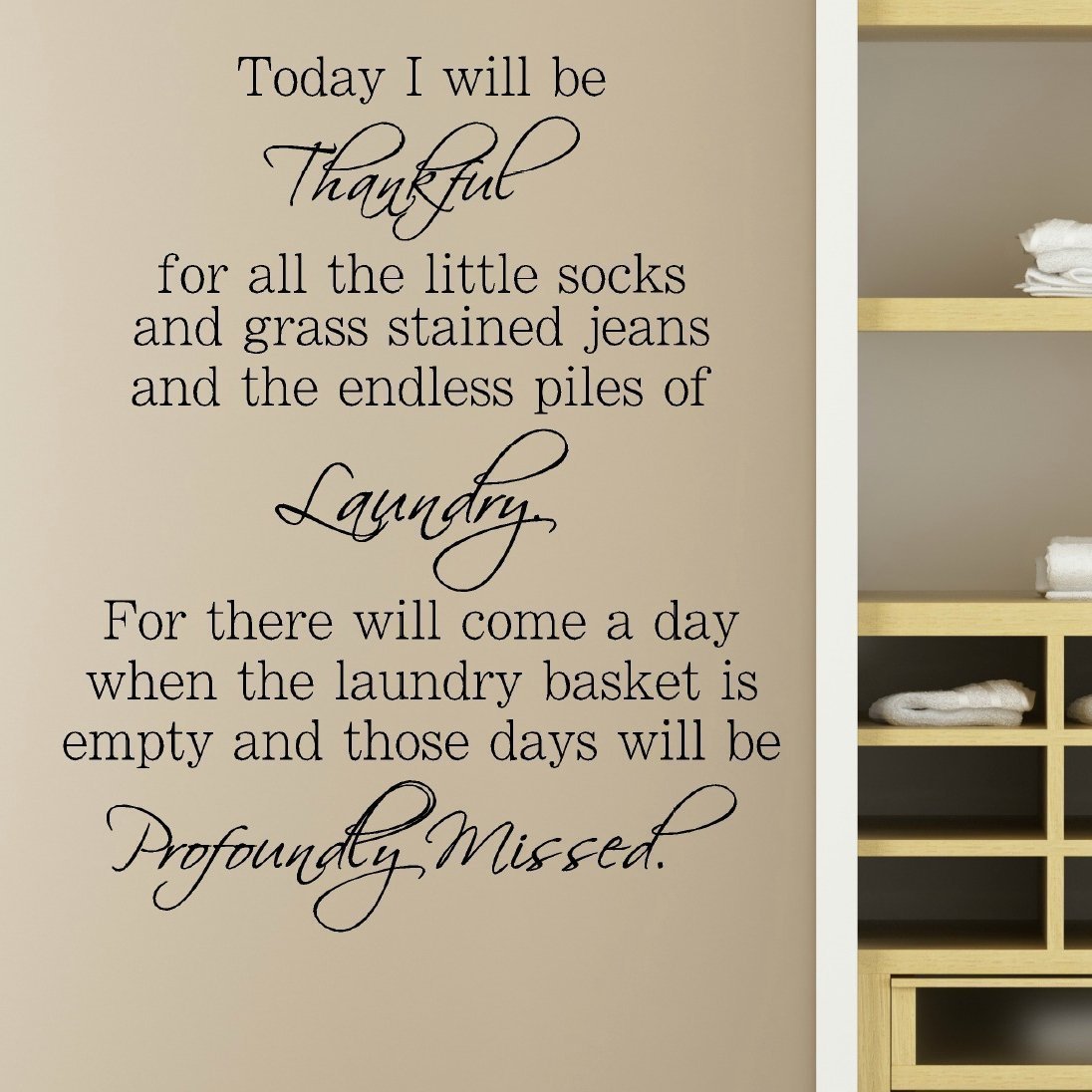 Laundry Room Wall Decal - Inspirational Quotes & Decor - 30 Colors & Multiple Sizes - Perfect for Home, Laundry Room, Apartment, and Dorm Decor