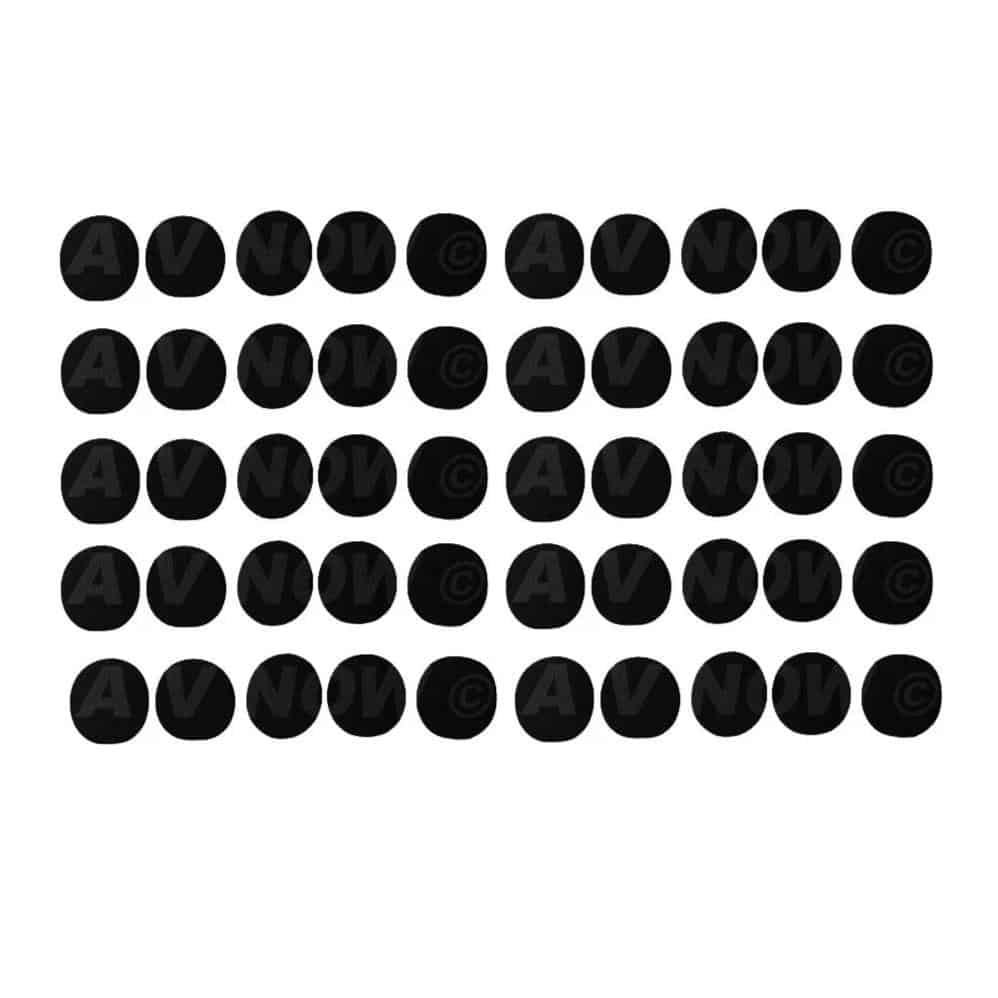 Audio Technica or Shure Microphone Windscreens - Small Round Foam Covers (50 Pack) for Podcasting, Recording & Live Performances