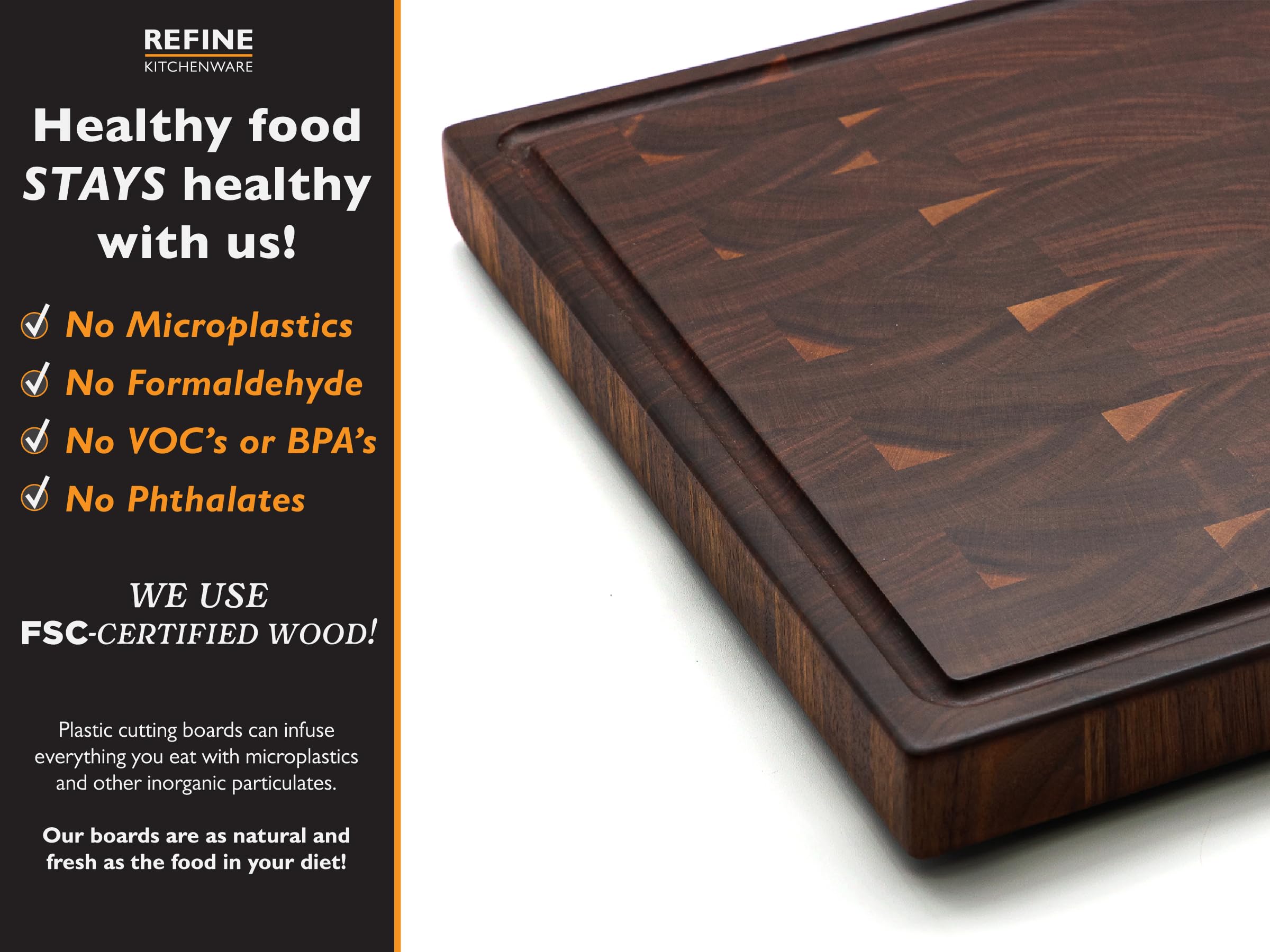 Custom Engraved Walnut Cutting Board - Extra Large FSC-Certified Wood, Personalized Wedding & Anniversary Gift, 100% Made in USA | Perfect for Kitchen Prep, Charcuterie Boards & Home Decor
