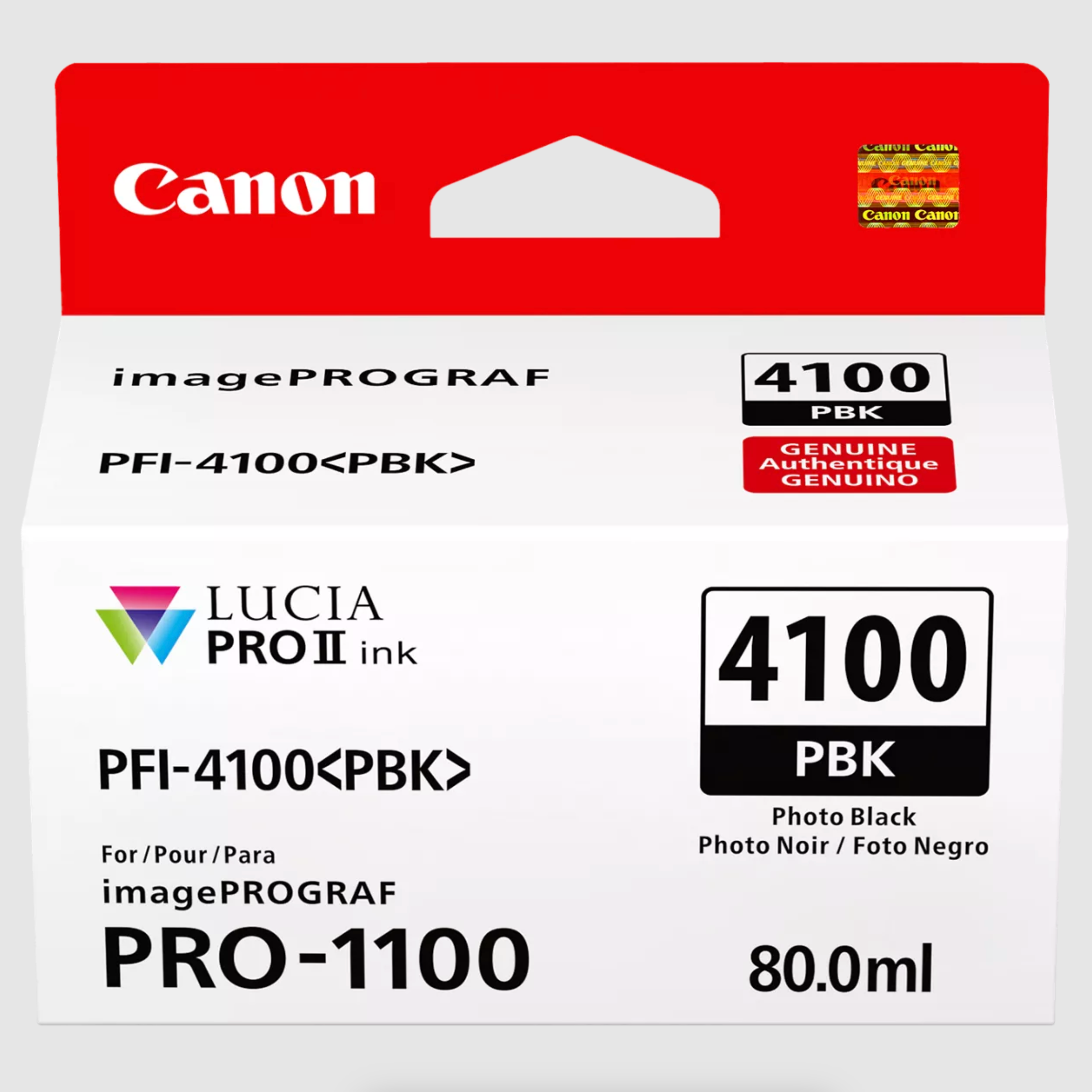 Canon PFI 4100 Photo Black Pigment Ink Tank (80mL) for PRO-1100 Printer | High-Quality Photo Printing | Ideal for Professional Photographers & Fine Art Printing