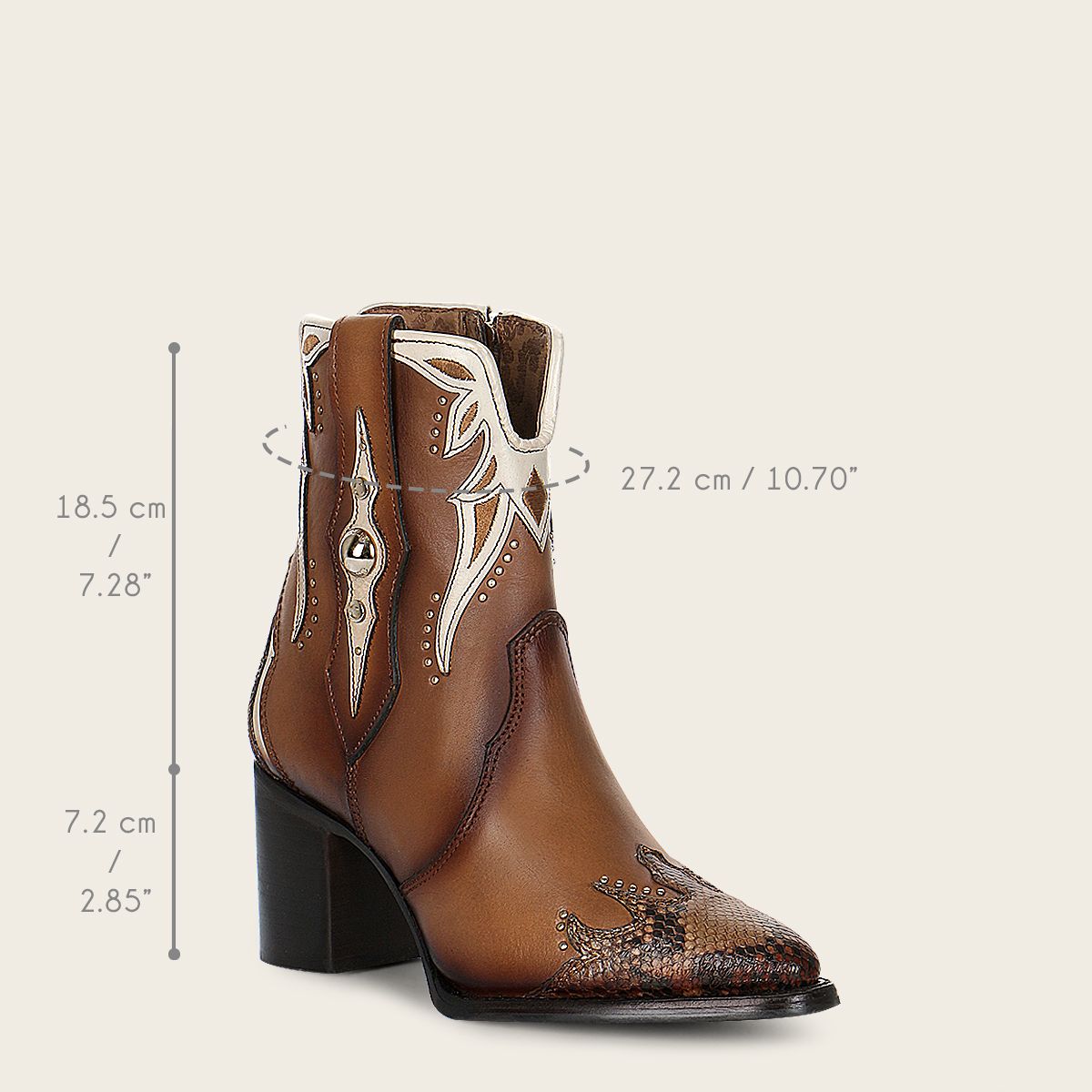 **Women's Western Cowgirl Ankle Boots - Genuine Python Skin & Honey Color | Perfect for Rodeo, Country Dance & Casual Wear**