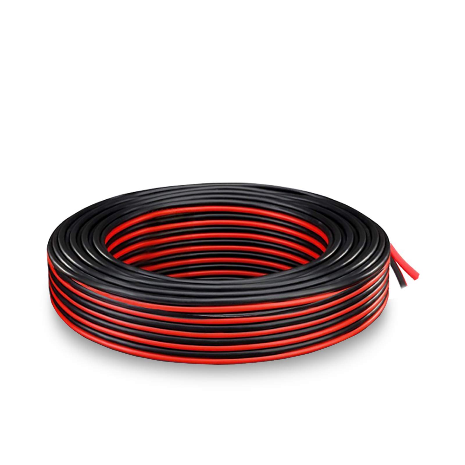 18 Gauge Wire 70ft - 18 AWG Stranded Electrical Wire Red & Black 2 Conductors - Hookup Wire for LED Strips, Automotive, Boat Wiring - Durable Flexible Wire for DIY Projects, Home Appliances, and Marine Use by Brightfour