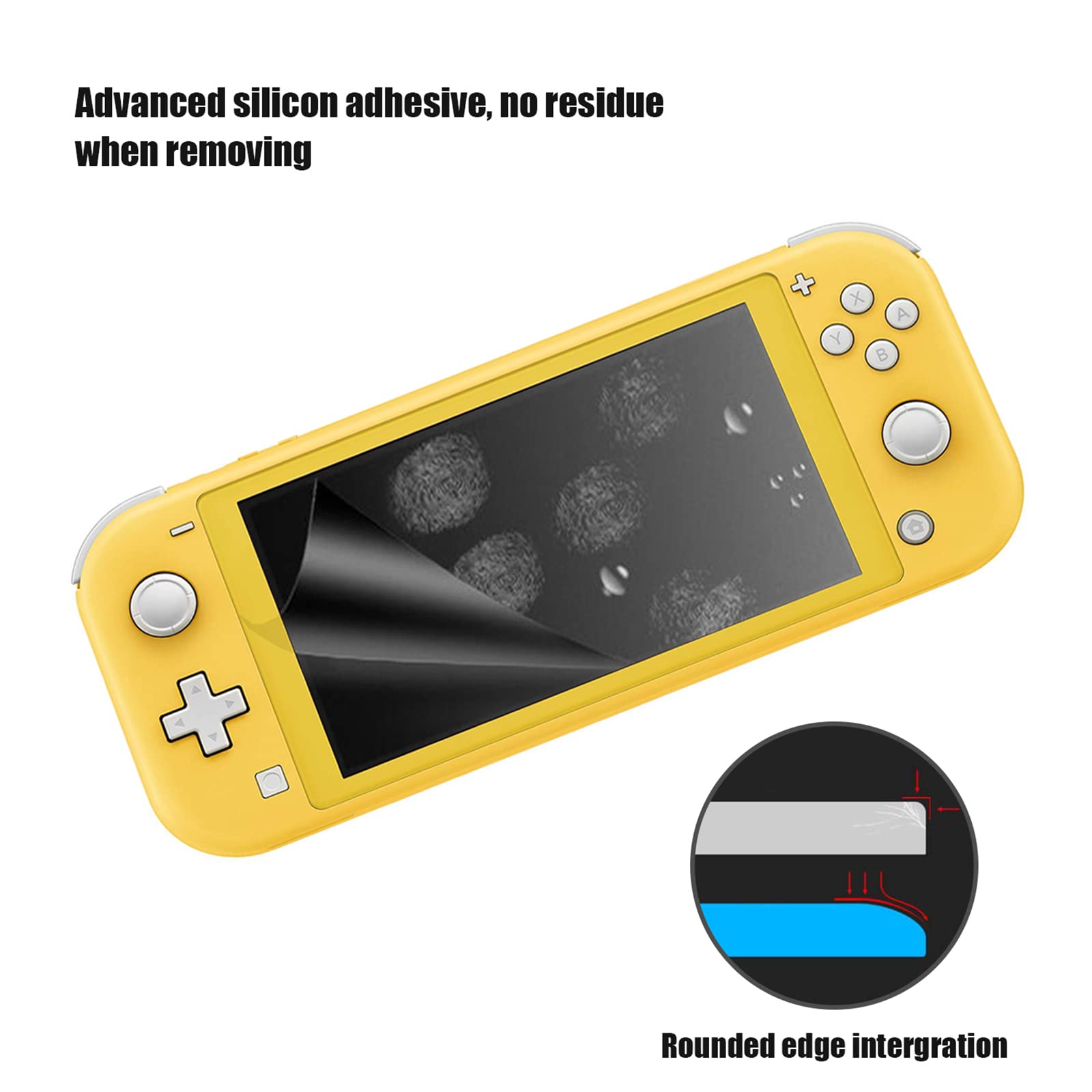 JOTO [3 Pack] Tempered Glass Screen Protector for Nintendo Switch Lite (2019) - Anti-Scratch, HD Clear, Rounded Edge Real Glass Screen Guard - Perfect for Gaming Protection & Travel Use