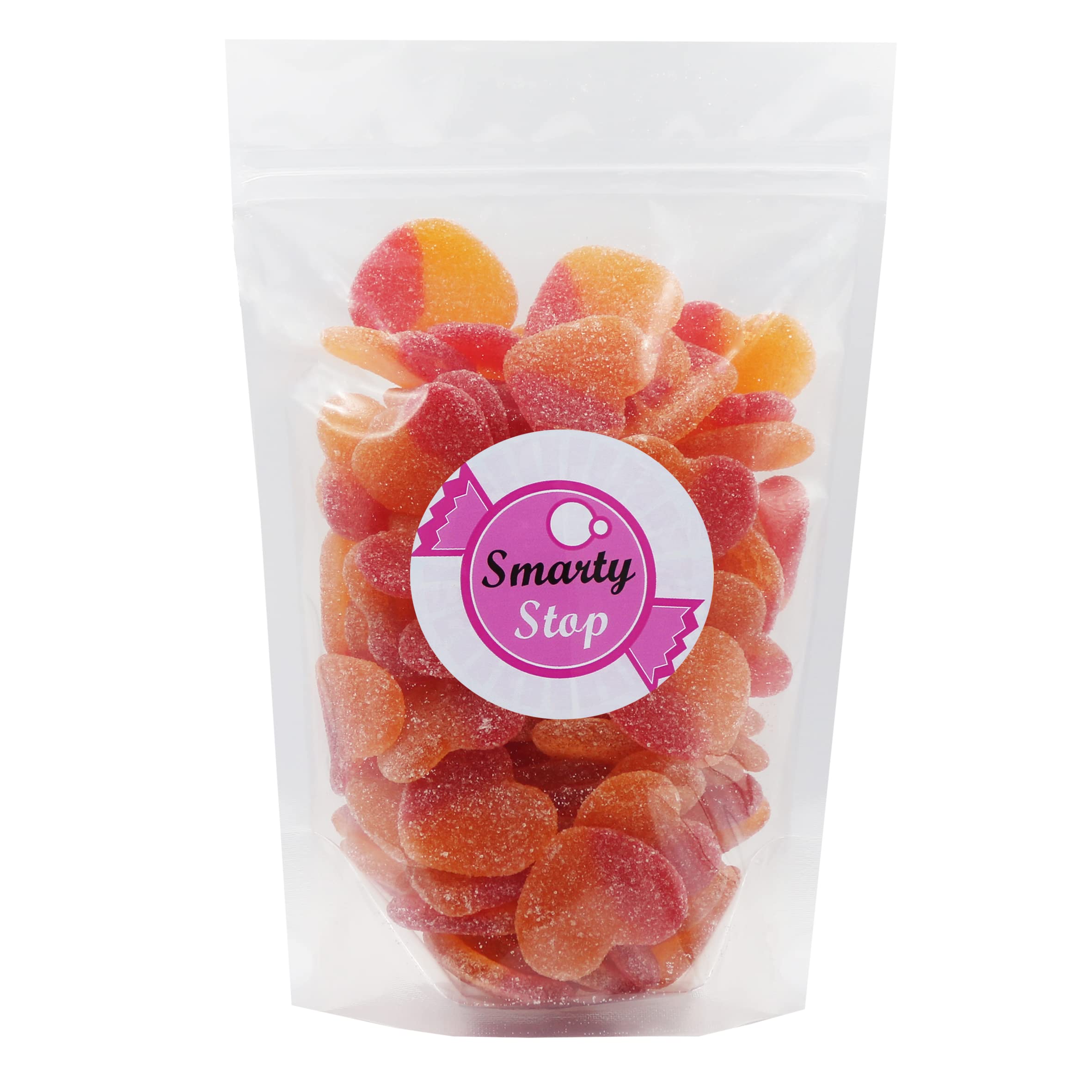 Smarty Stop Sour Peachy Hearts Candy - 1 Pound Bag of Tart & Sweet Gummy Hearts - Perfect for Valentine's Day, Birthday Parties & Office Treats