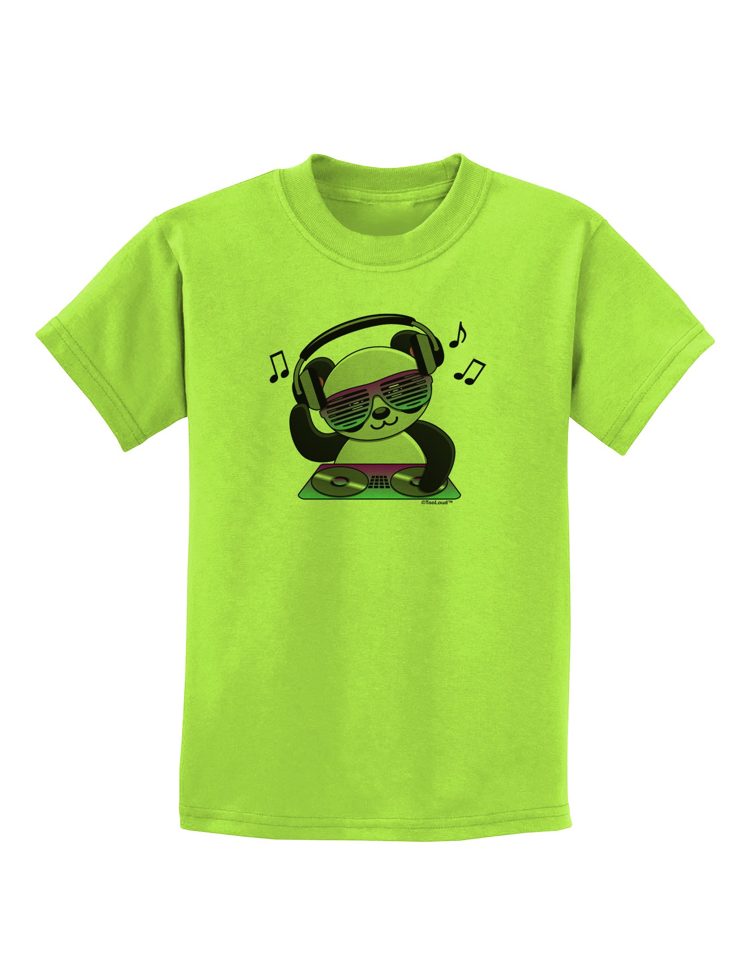 TooLoud Panda DJ Graphic Tee for Kids - Fun Music Party Outfit for Boys & Girls