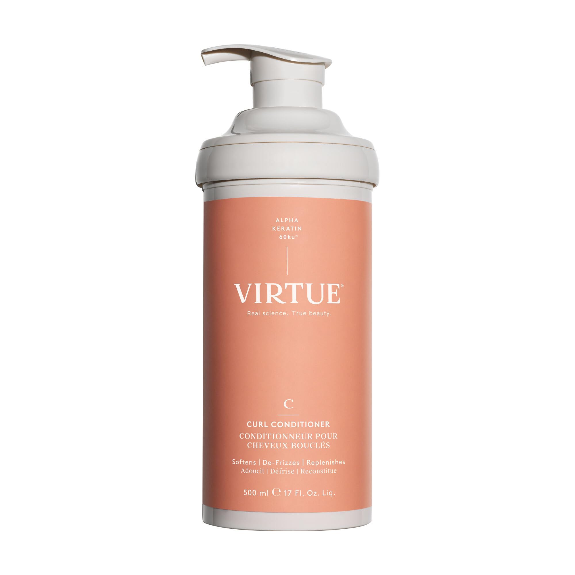 VIRTUE Curl Conditioner with Jojoba Oil - Sulfate Free Hydrating Hair Treatment for Curly Hair - Frizz Control, Nourishes & Repairs - Color Safe - Perfect for Daily Curly Hair Care & Frizz Management