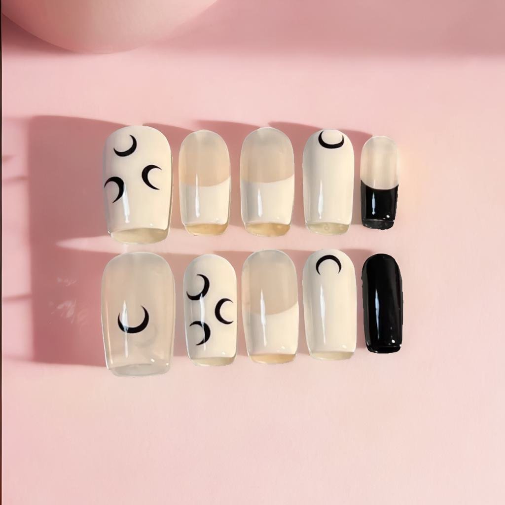 Fiery Passion Hand-Painted Press-On Nails | Long-Lasting Artificial Nails with Vibrant Designs | Perfect for Parties, Weddings & Special Occasions
