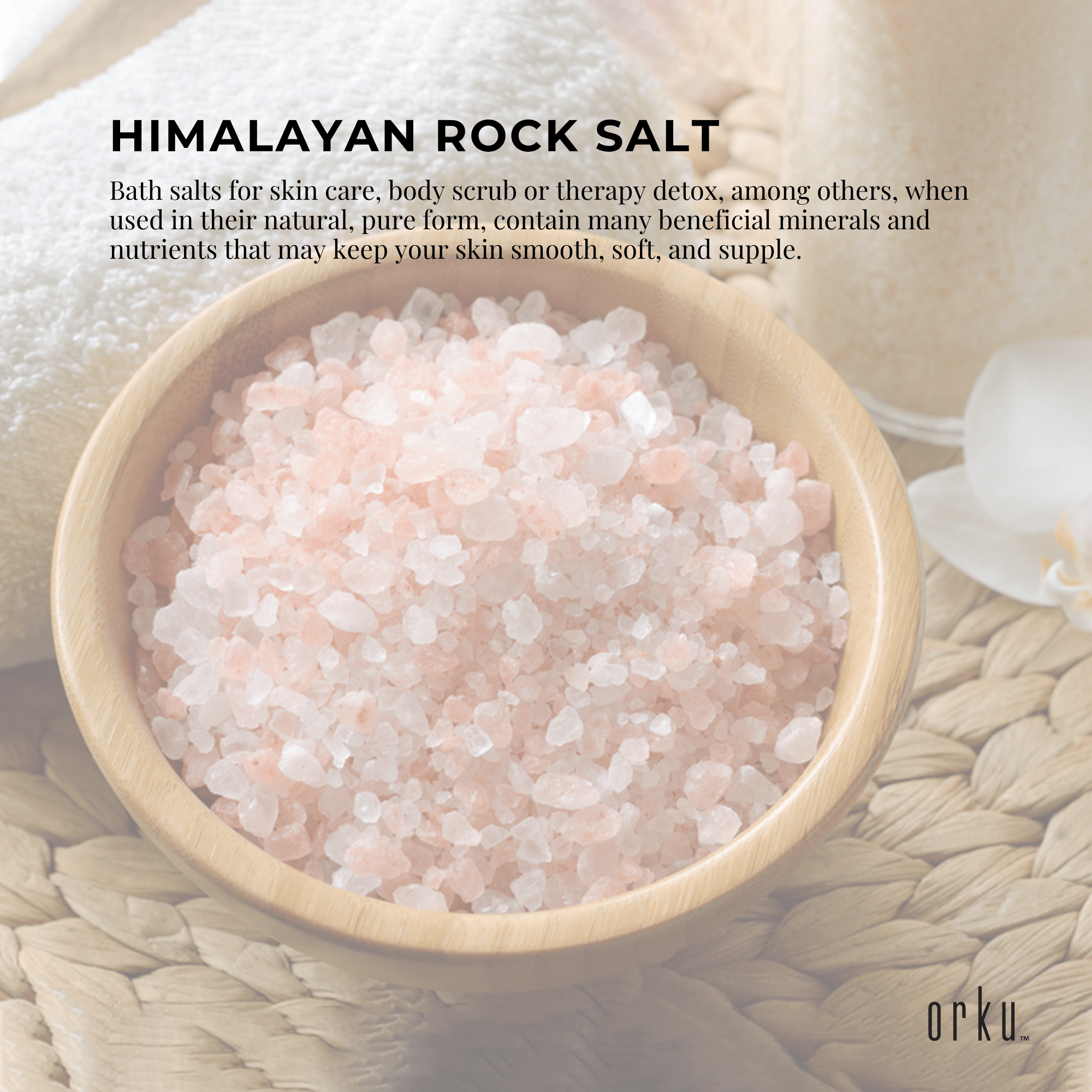 500g Pink Himalayan Bath Salts - Natural Crystal Rocks for Spa Therapy & Body Scrub - Relaxing Detox & Muscle Relief for Home Spa & Self Care