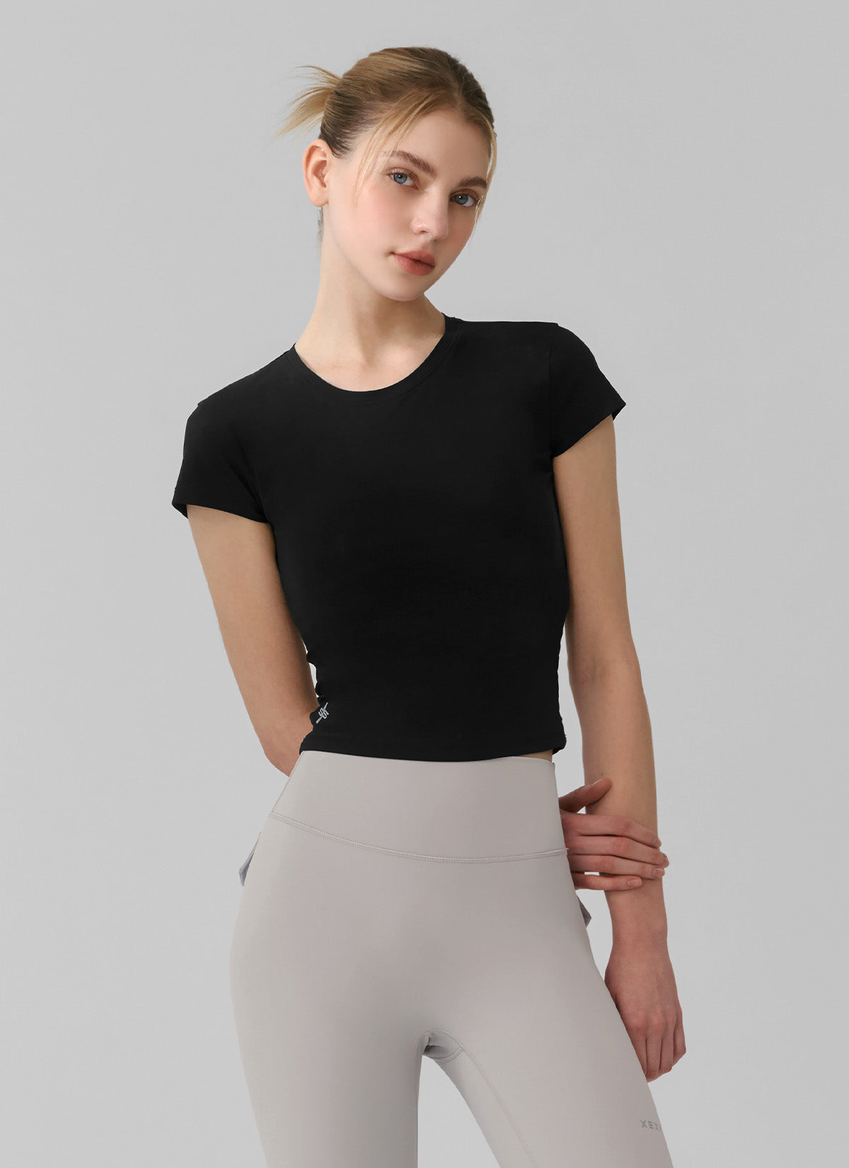 Lightweight Tricot Overlap Short Sleeve Top for Women - Breathable Summer Blouse for Casual Wear, Office & Outdoor Activities