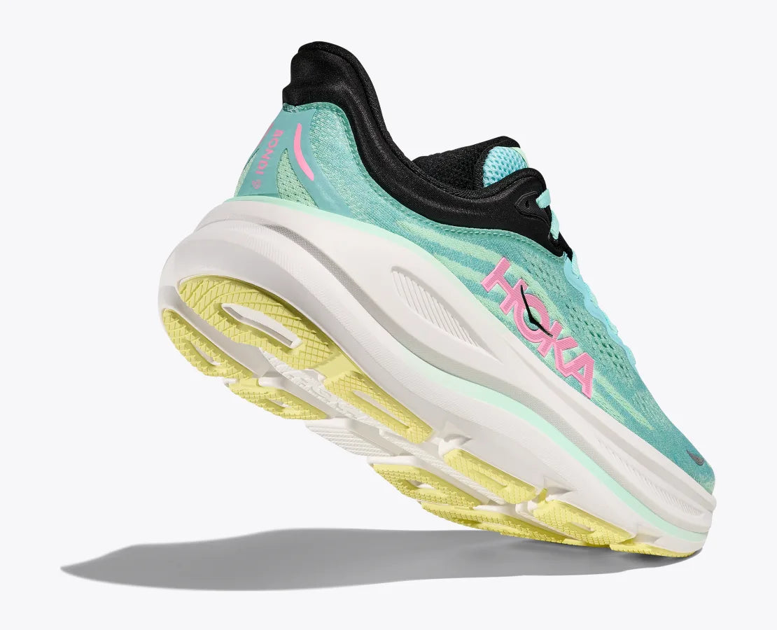HOKA Women's Bondi 9 Running Shoes - Blue Spark/Mint Fluorite - Lightweight Cushioned Sneakers for Jogging, Walking & Everyday Comfort