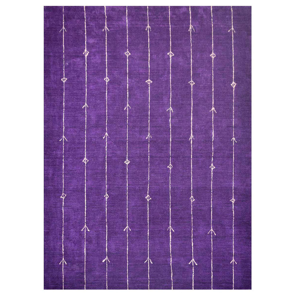 Scandinavian Hand Knotted Wool Rug - Nordic Style Boho Chic Area Rug for Living Room, Bedroom & Home Decor