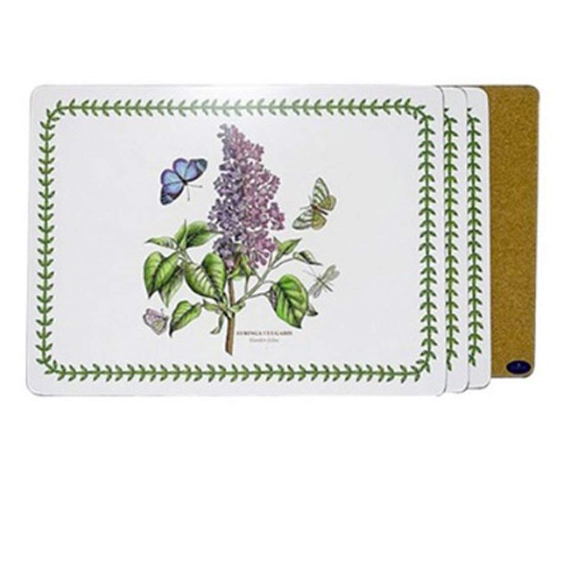 Botanic Garden Placemats Set of 4 - Waterproof Table Mats for Dining, Kitchen, and Outdoor Use - Non-Slip Rectangular Place Mats for Home Decor and Parties