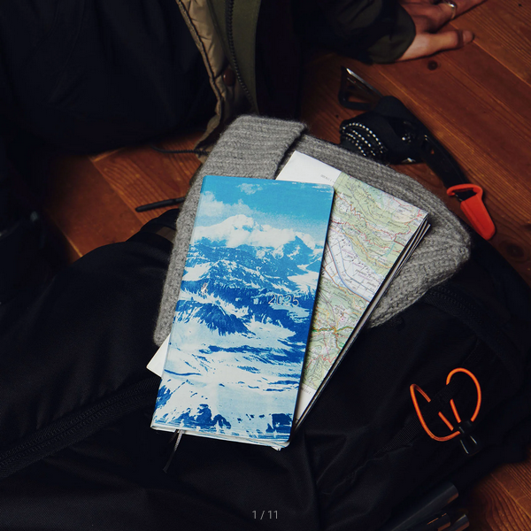 Hobonichi Techo 2025 Planner - Naoki Ishikawa Denali Midnight Sun #1 Weeks Hardcover, English Edition | Weekly Horizontal Layout, January & Monday Start | Perfect for Journaling, Scheduling & Productivity