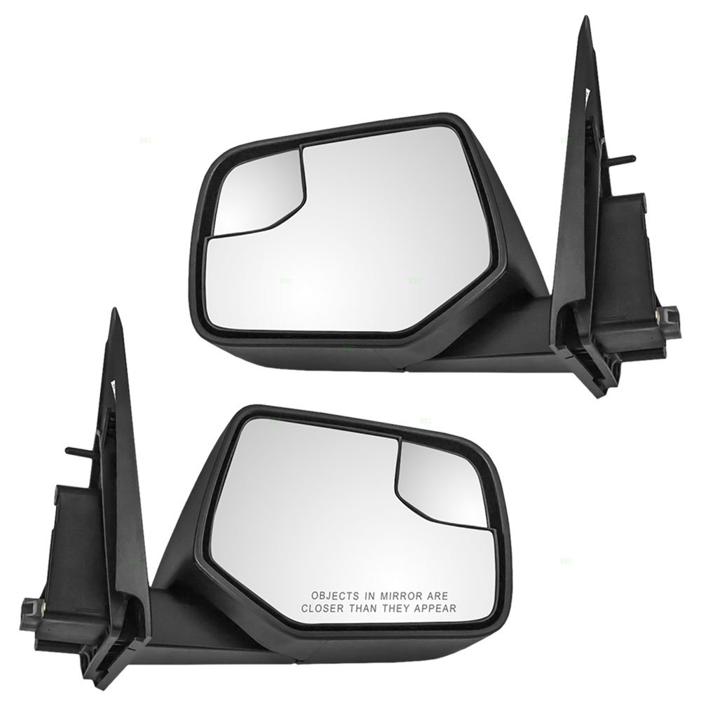 Brock Textured Black Power Side Mirror Set - Manual Folding, No Heat, Blind Spot Glass - Replacement for 2008-2012 Ford Escape (Left & Right) - Perfect for Off-Roading & Daily Commuting