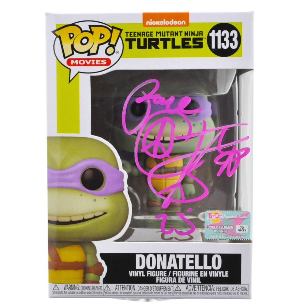 Corey Feldman Autographed Donatello Pop! Vinyl Figure - Teenage Mutant Ninja Turtles TMNT Limited Edition 1133/70 - Perfect for TMNT Collectors & Pop Culture Fans