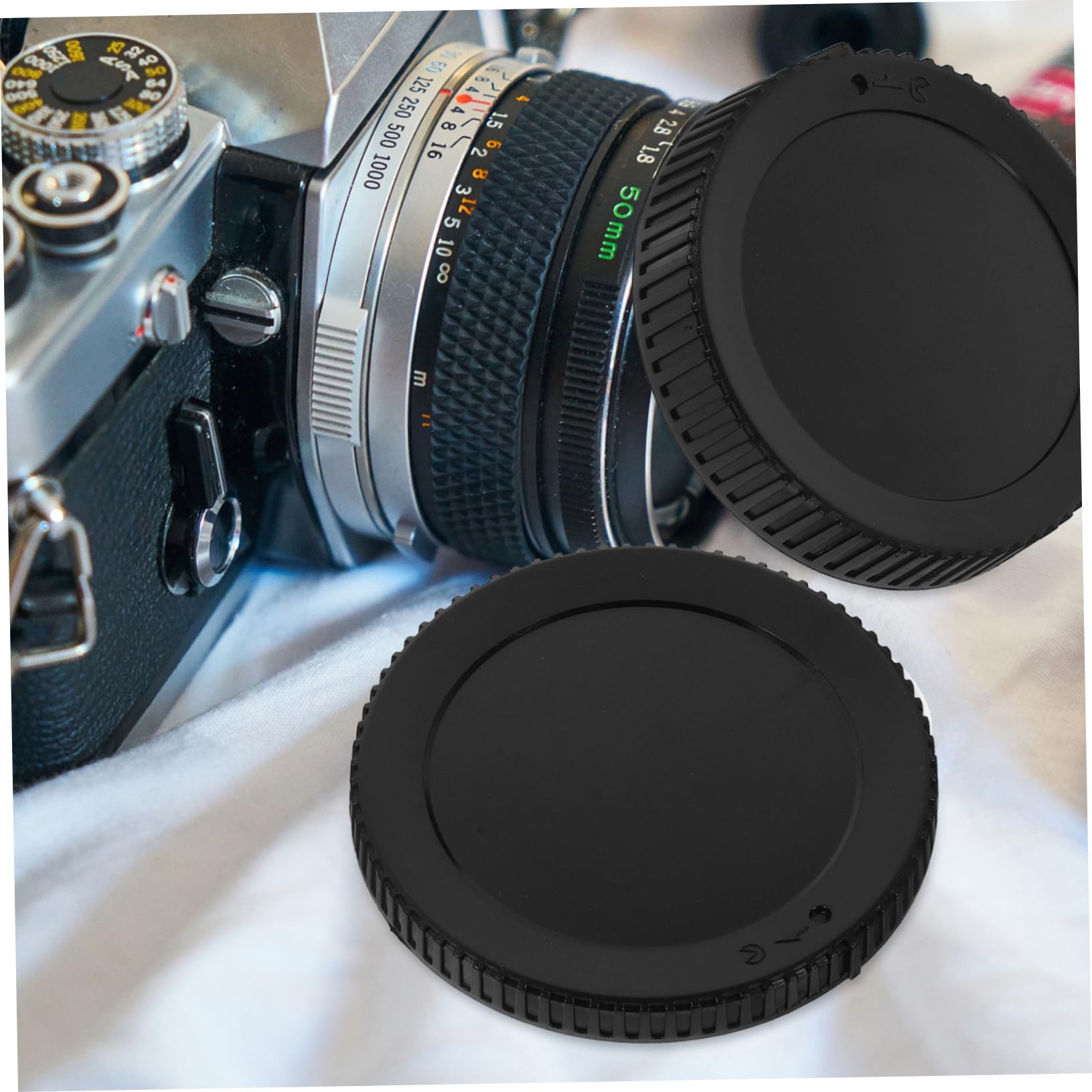 Mikikit 5-Pack Camera Lens Cap Set - Dust Proof Front & Rear Lens Caps Replacement for DSLR, Mirrorless Cameras - Perfect for Travel, Photography & Outdoor Shooting