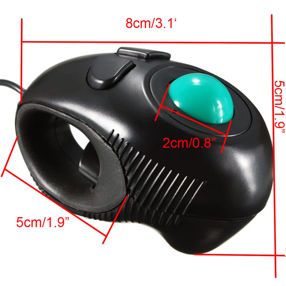 Ergonomic Trackball Mouse for PC - Thumb Control, 4D Mini for Win7/8/XP - Office & Gaming Use
