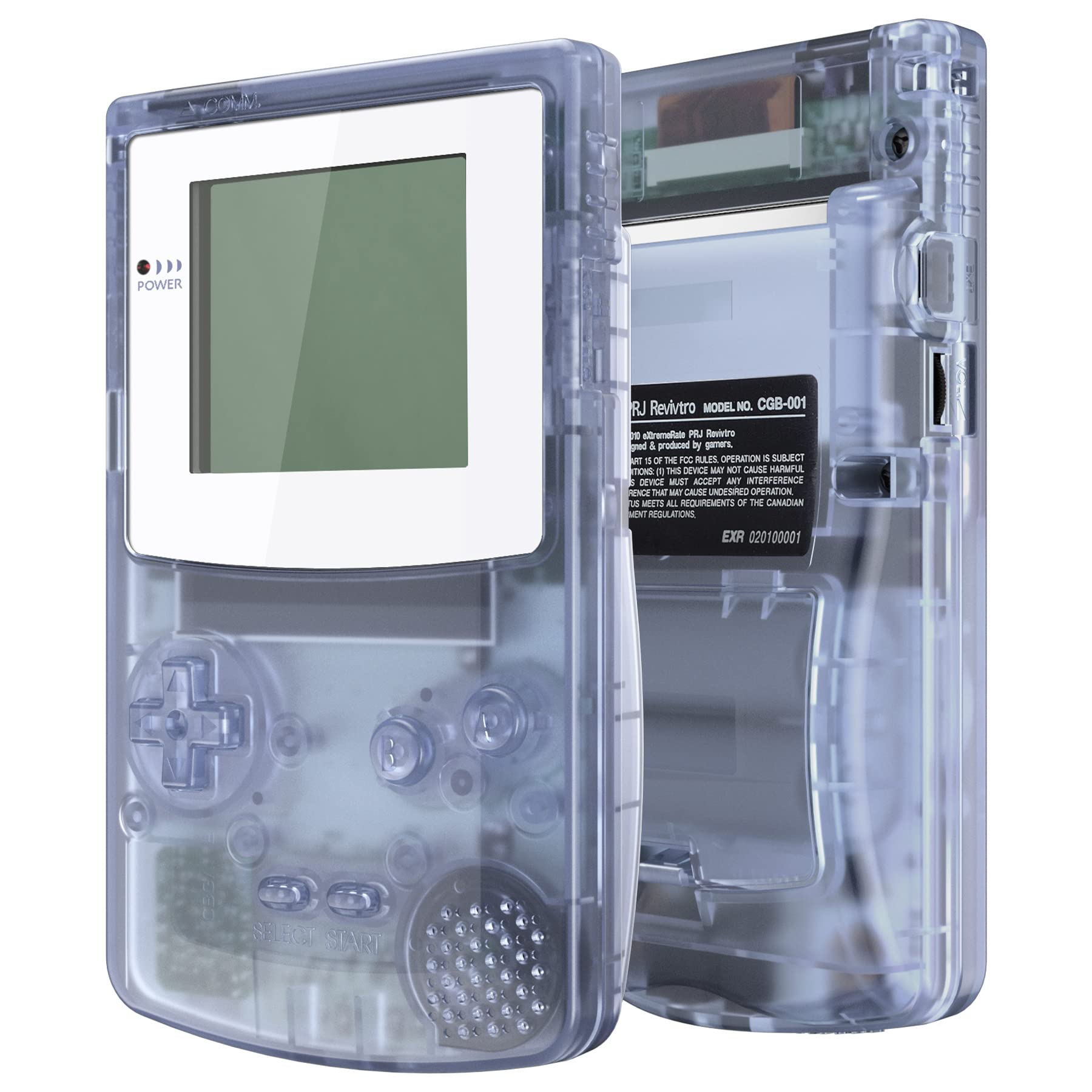 eXtremeRate Glacier Blue Replacement Shell Full Housing Cover & Buttons for Gameboy Color (GBC) - Compatible with OSD IPS, Regular IPS & Standard LCD Screens - DIY Console Upgrade Kit - Perfect for Gaming Enthusiasts & Retro Modding Projects
