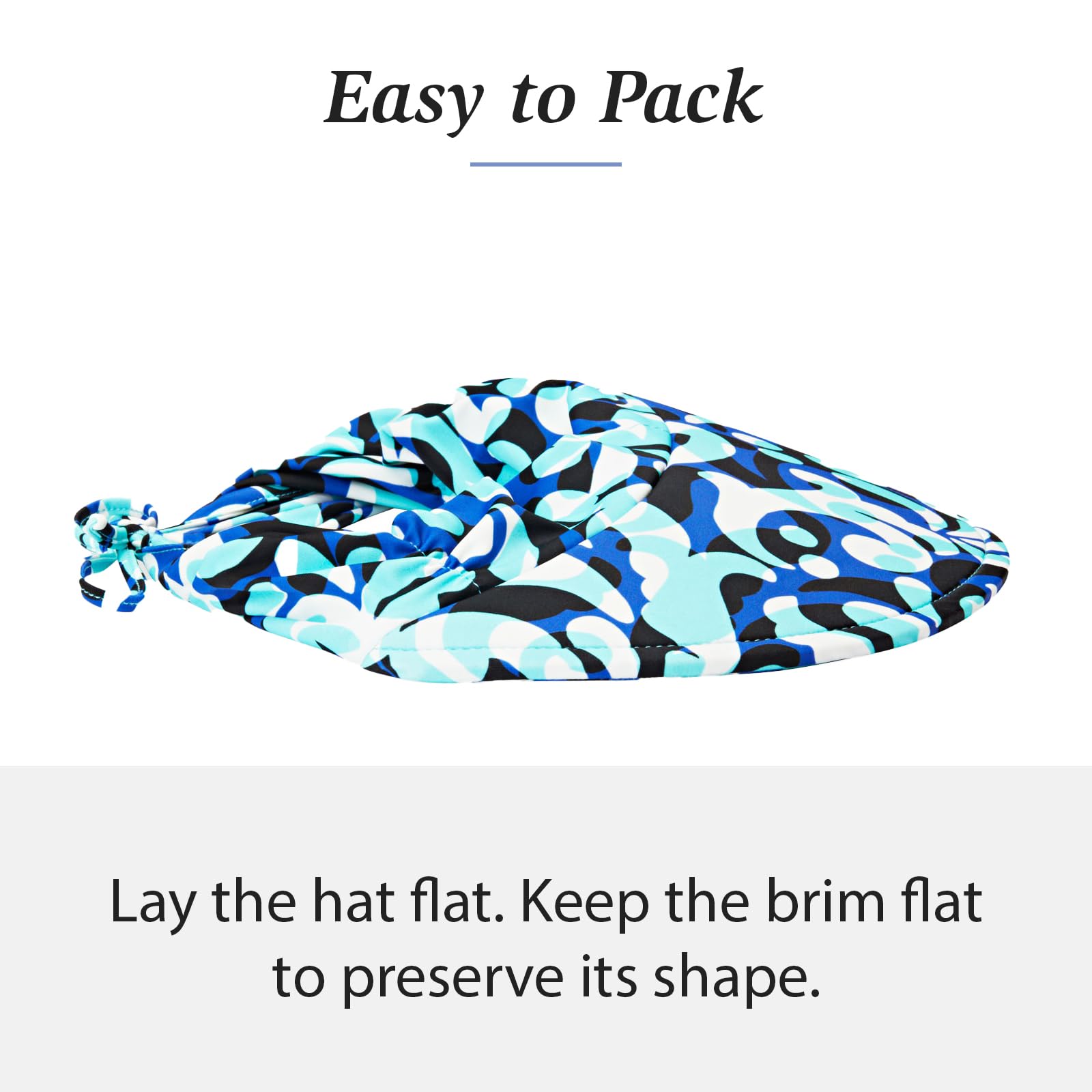 Wallaroo Hat Company Women's Aqua Sun Visor - UPF 50+ UV Protection, Breathable & Lightweight, Navy Blue - Perfect for Beach, Hiking, Golf & Outdoor Adventures