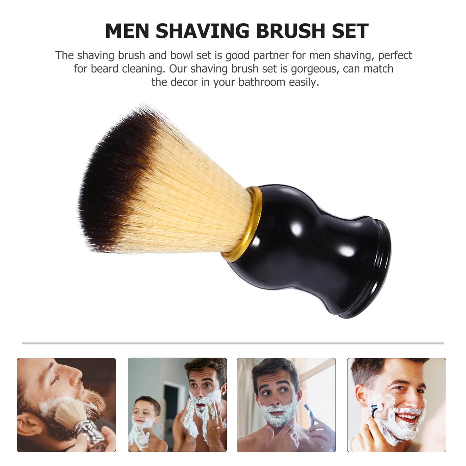 Premium Men's Shaving Brush - Soft Bristle Beard & Mustache Grooming Tool for Smooth Foam Lather - Ideal for Wet Shaving, Travel & Daily Beard Care Routine