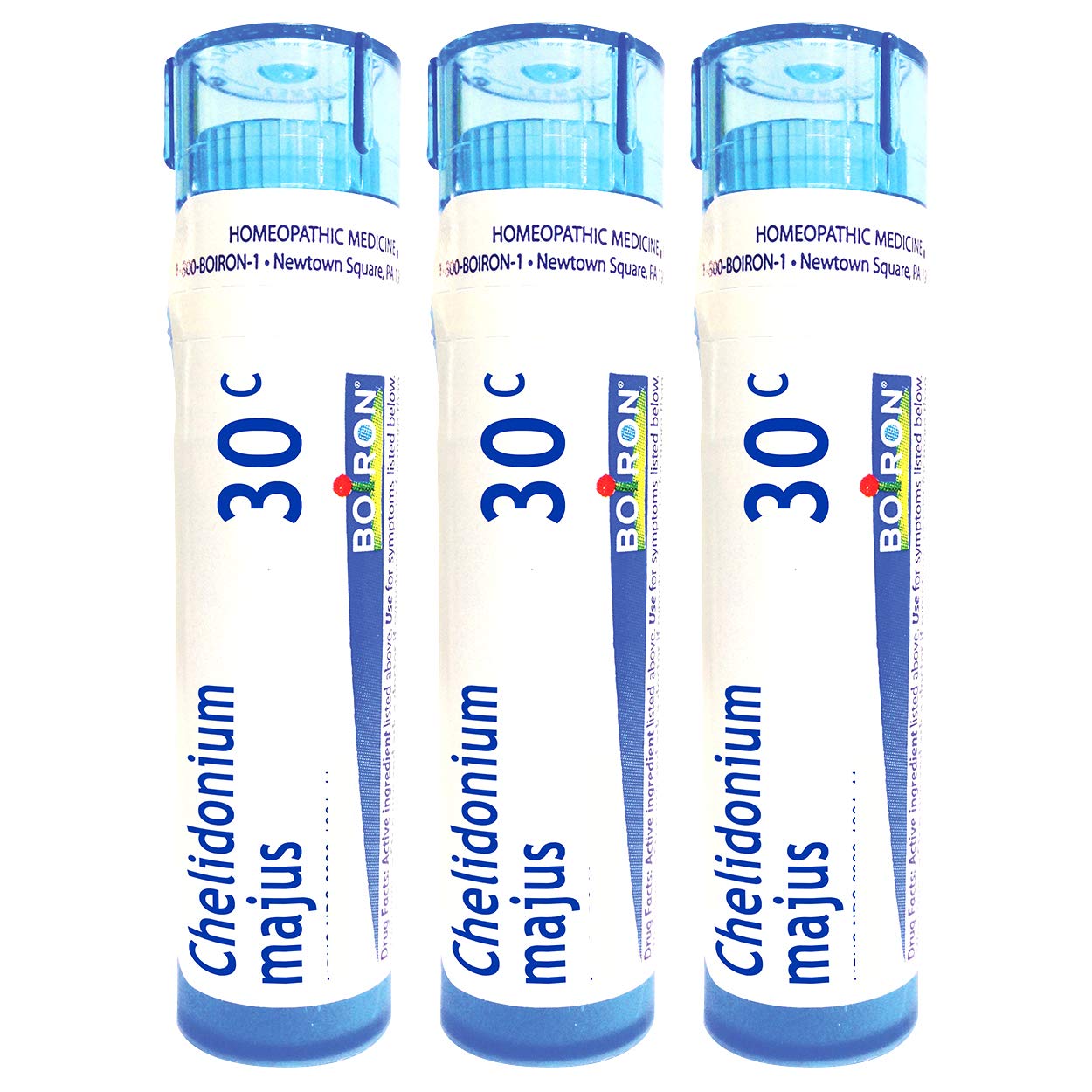 Boiron Chelidonium Majus 30c Homeopathic Medicine for Nausea & Right Upper Back Pain Relief - 240 Pellets (3-Pack) | Natural Digestive Support for Liver Health & Gallbladder Discomfort