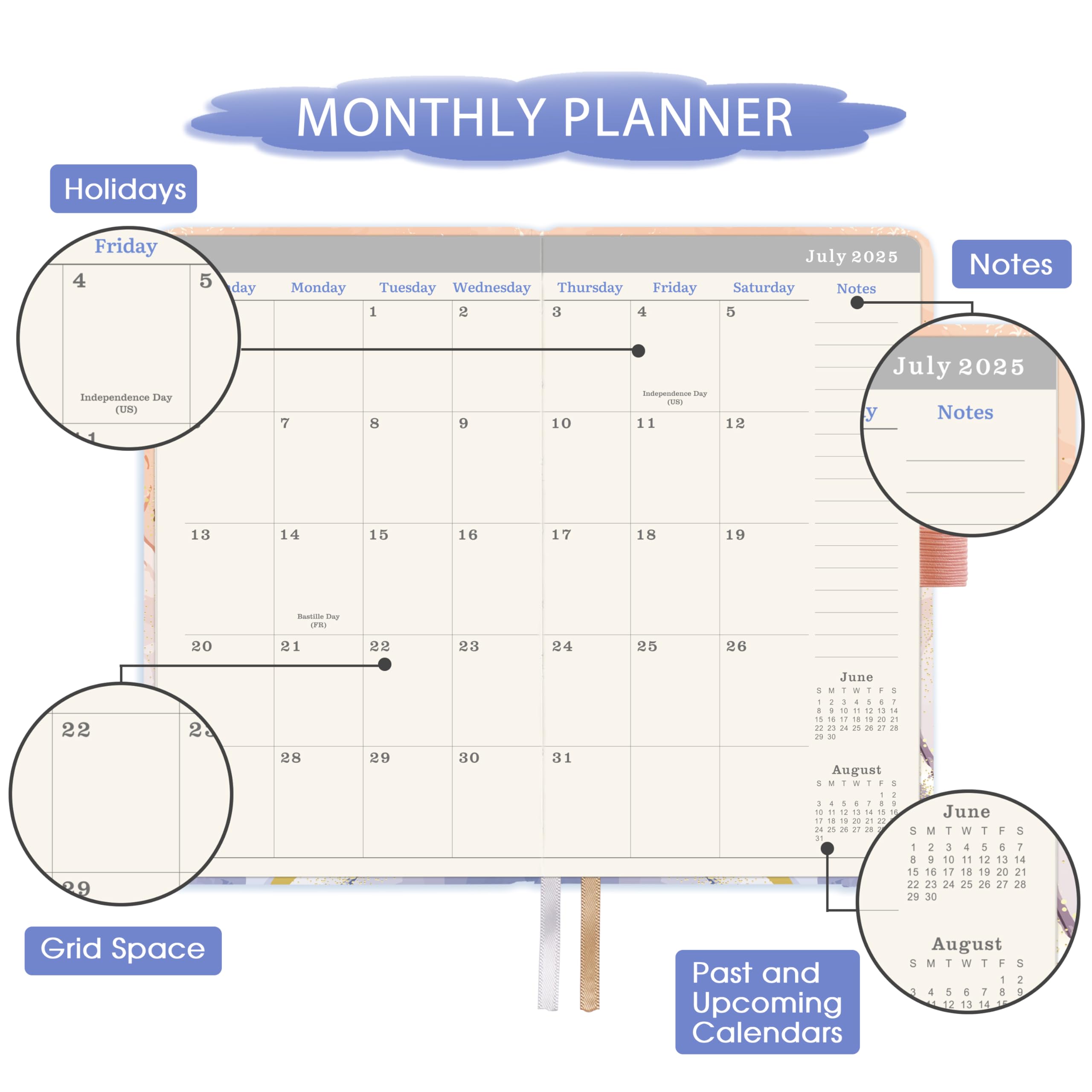 2025-2028 Pocket Planner Calendar - 3 Year Monthly Organizer (July 2025-June 2028) | 4