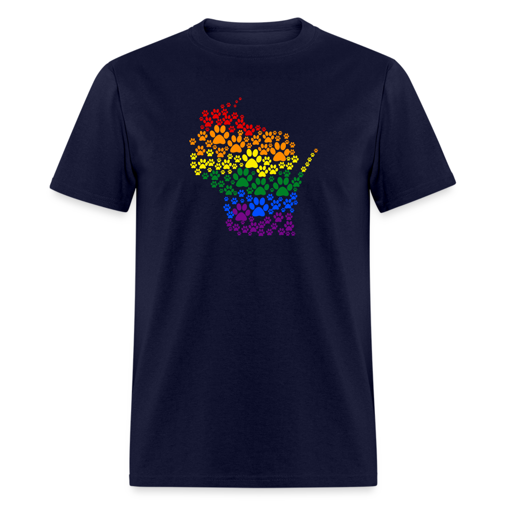 Pride Paws Classic T-Shirt - LGBTQ+ Pride Rainbow Dog Cat Pet Lover Graphic Tee - Perfect for Pride Parades, Pet Adoption Events & Casual Wear