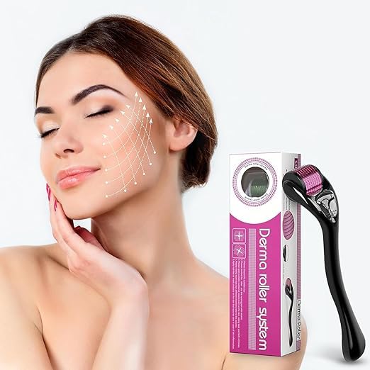 Derma Roller 0.5mm for Hair Growth & Skin Rejuvenation | 540 Stainless Steel Microneedles | Repair Damaged Hair & Activate Follicles | Reduce Hair Fall & Thicken Hair | Improve Skin Texture & Revitalization | Safe & Effective for Home Use | Perfect for Hair Care & Anti-Aging Routine