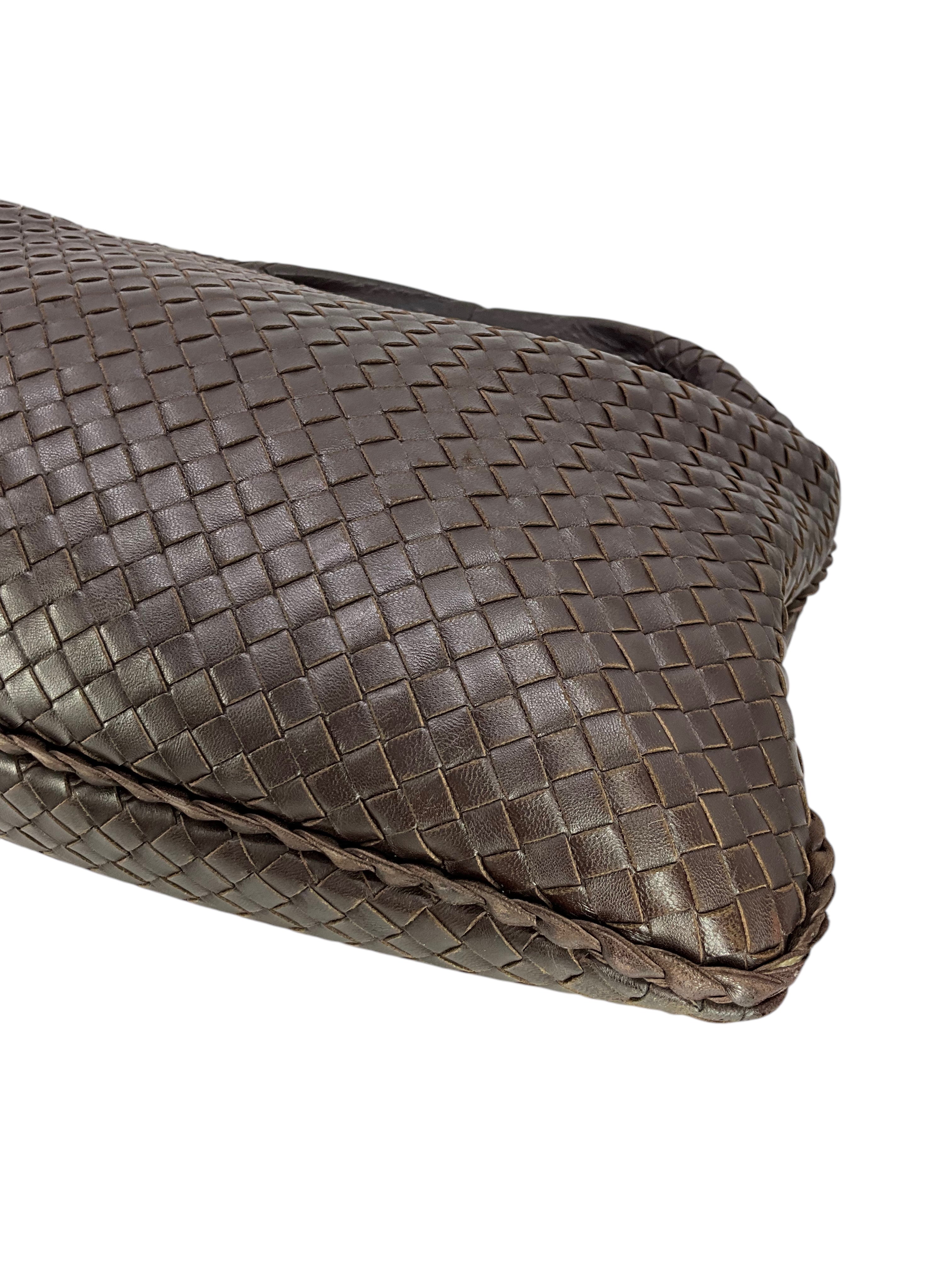 Bottega Veneta Espresso Intrecciato Nappa Leather Hobo Bag - Luxury Italian Handbag for Women, Crossbody Purse with Woven Design, Perfect for Work, Travel & Evening Out