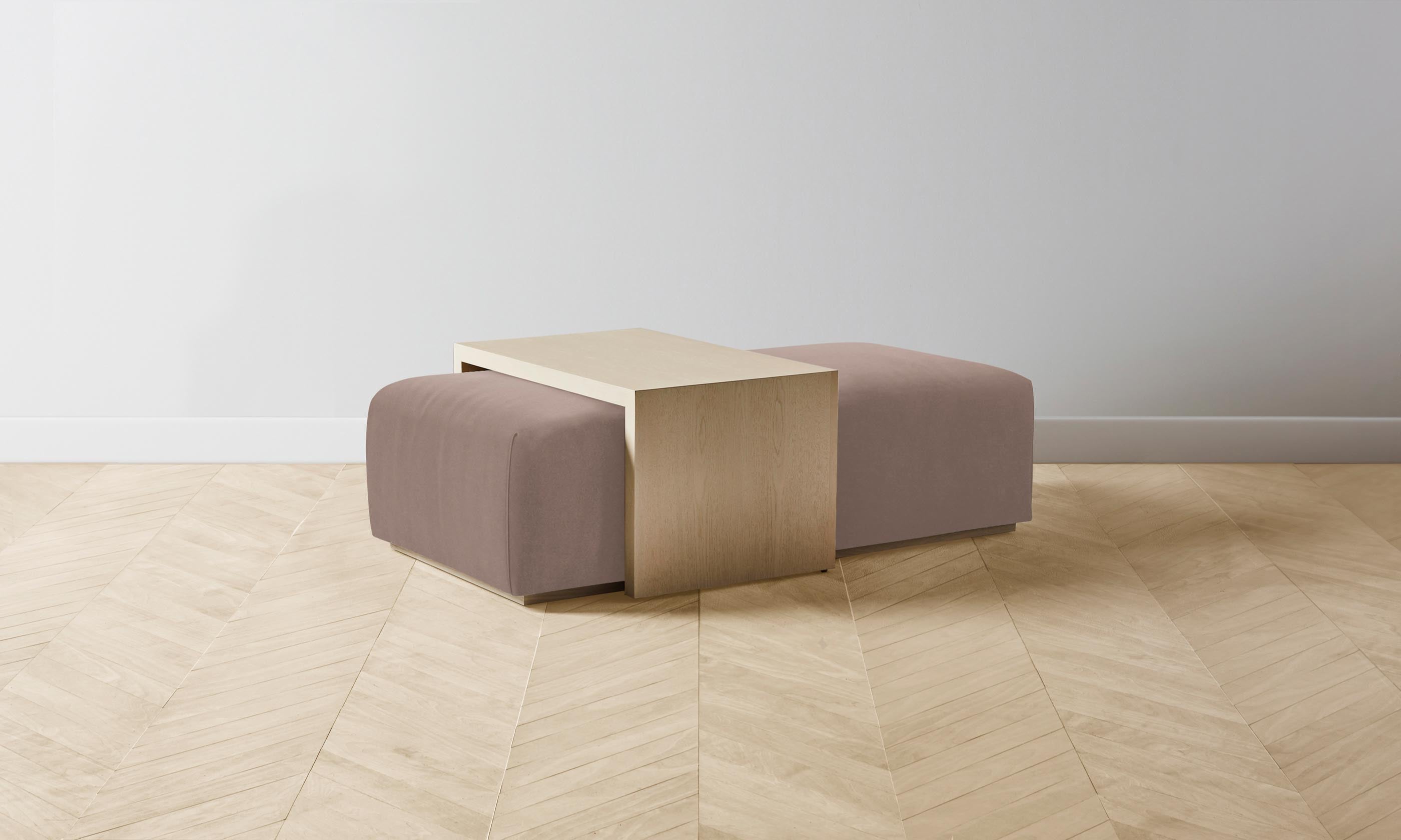 Luxury Mohair Peony Bowery Ottoman - Elegant Footstool for Living Room, Bedroom & Lounge - Perfect for Relaxing & Home Decor
