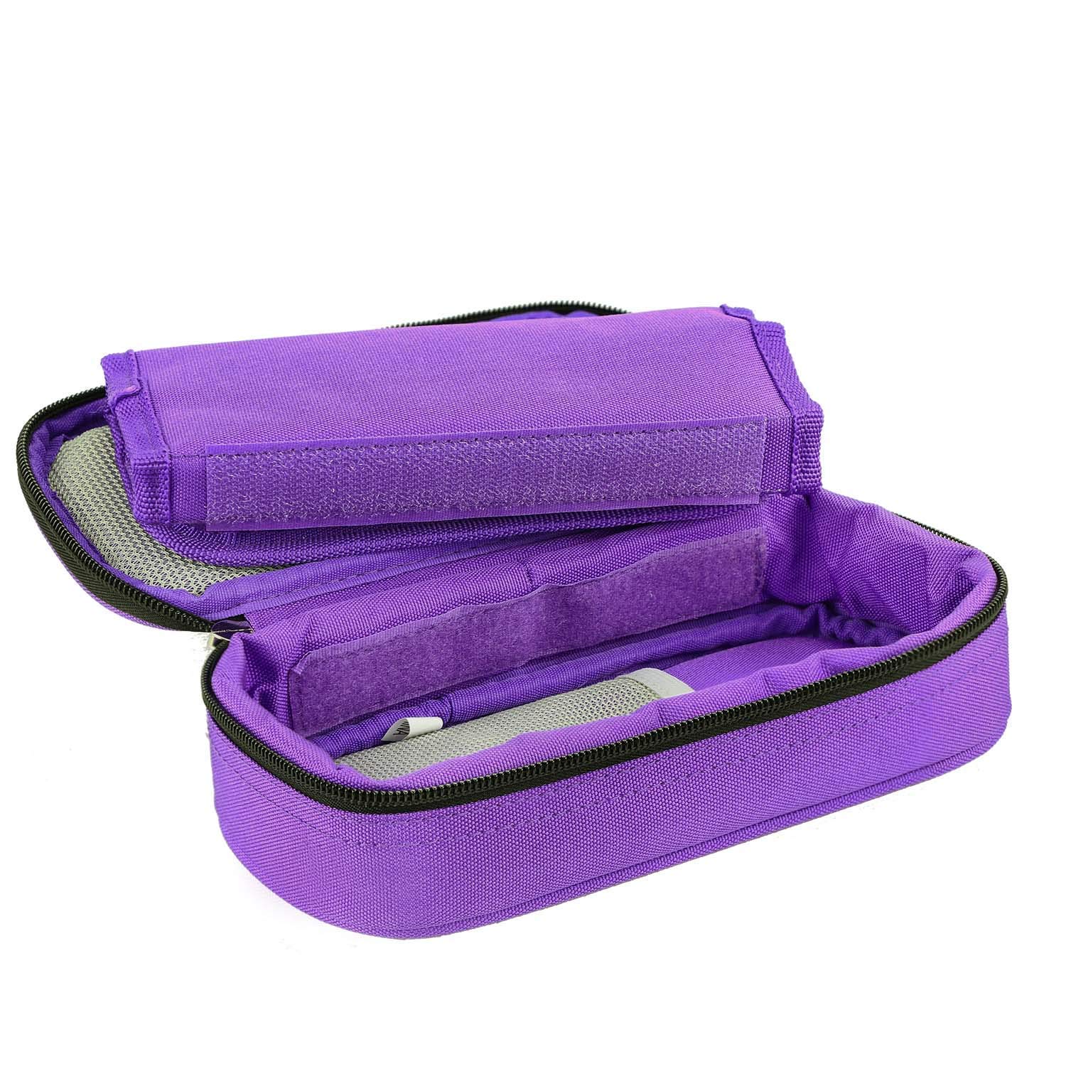 YOUSHARES Portable Insulin Cooler Travel Case - Diabetic Medication Insulated Organizer with 2 Ice Packs, Perfect for Insulin Pens and Diabetic Supplies, Ideal for Travel, Work, and Daily Use (Purple)
