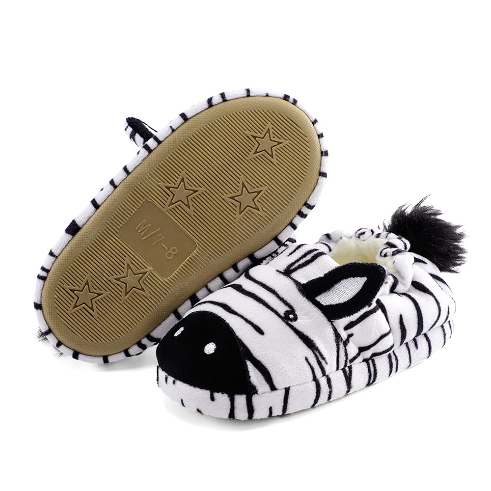 Warm Winter Slippers for Girls - Cute Cartoon Animal Plush House Shoes for Toddlers & Little Kids | Cozy Indoor Home Footwear for Playtime & Relaxation
