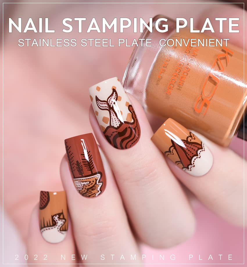 KADS Nail Stamping Plate - Fashion 086 Nail Art Design Template for DIY Manicure | Professional Nail Stamping Kit for Salon & Home Use | Perfect for Parties, Weddings & Special Occasions