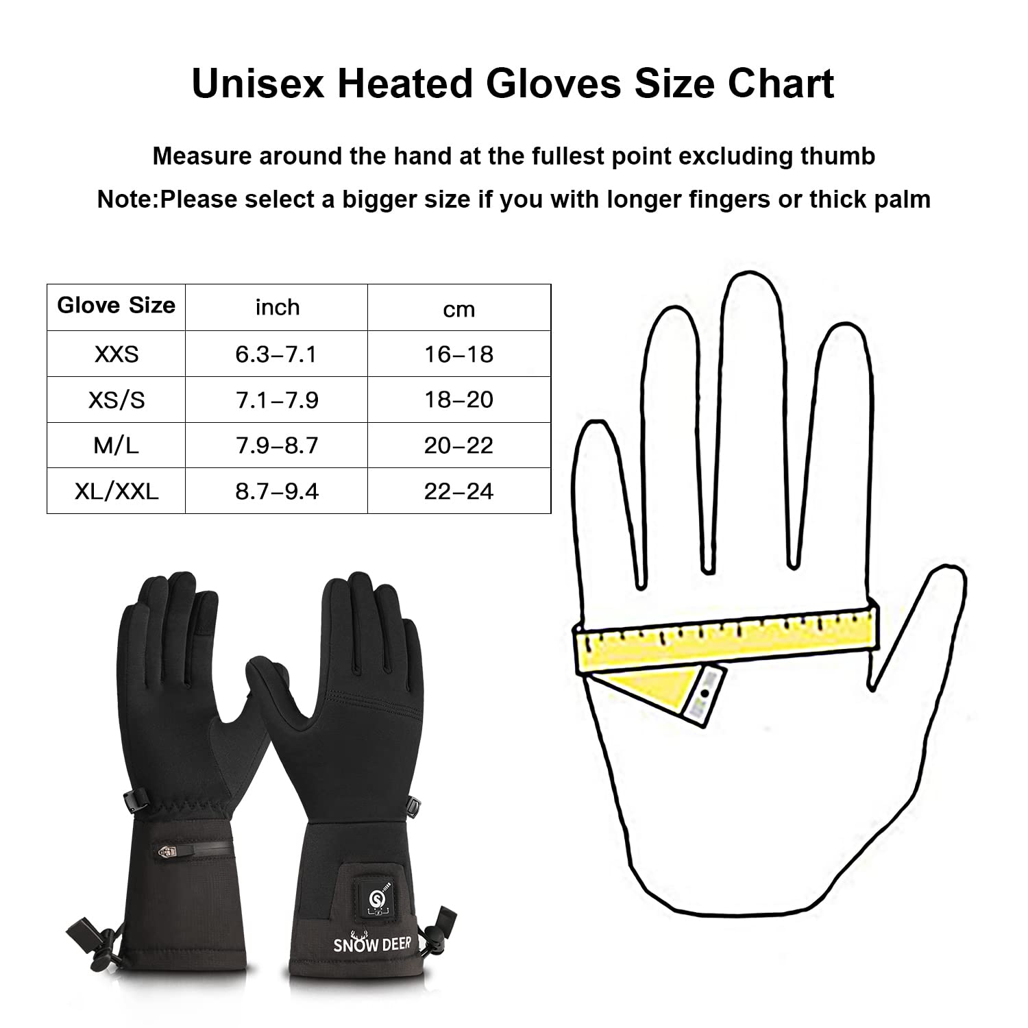 Rechargeable Heated Gloves for Men & Women - Battery-Powered Winter Glove Liners for Motorcycle Riding, Skiing & Snow Sports | Cold Weather Hand Warmers
