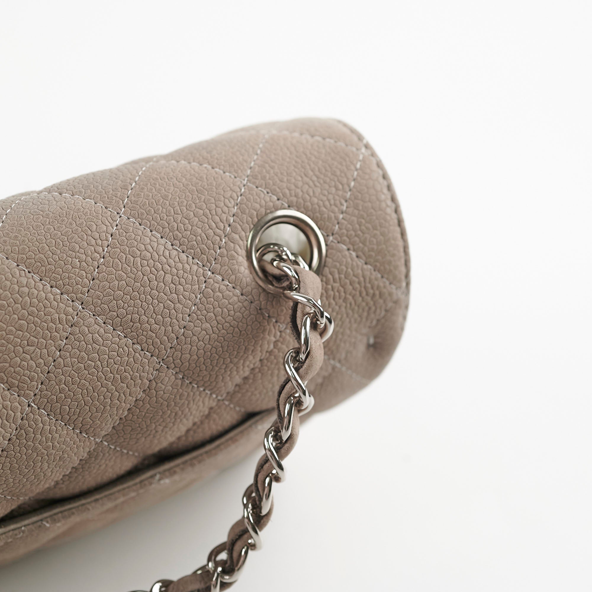 Chanel Mini Rectangular Flap Bag in Grey Caviar Leather - Luxury Crossbody Purse for Women, Perfect for Date Night & Special Occasions