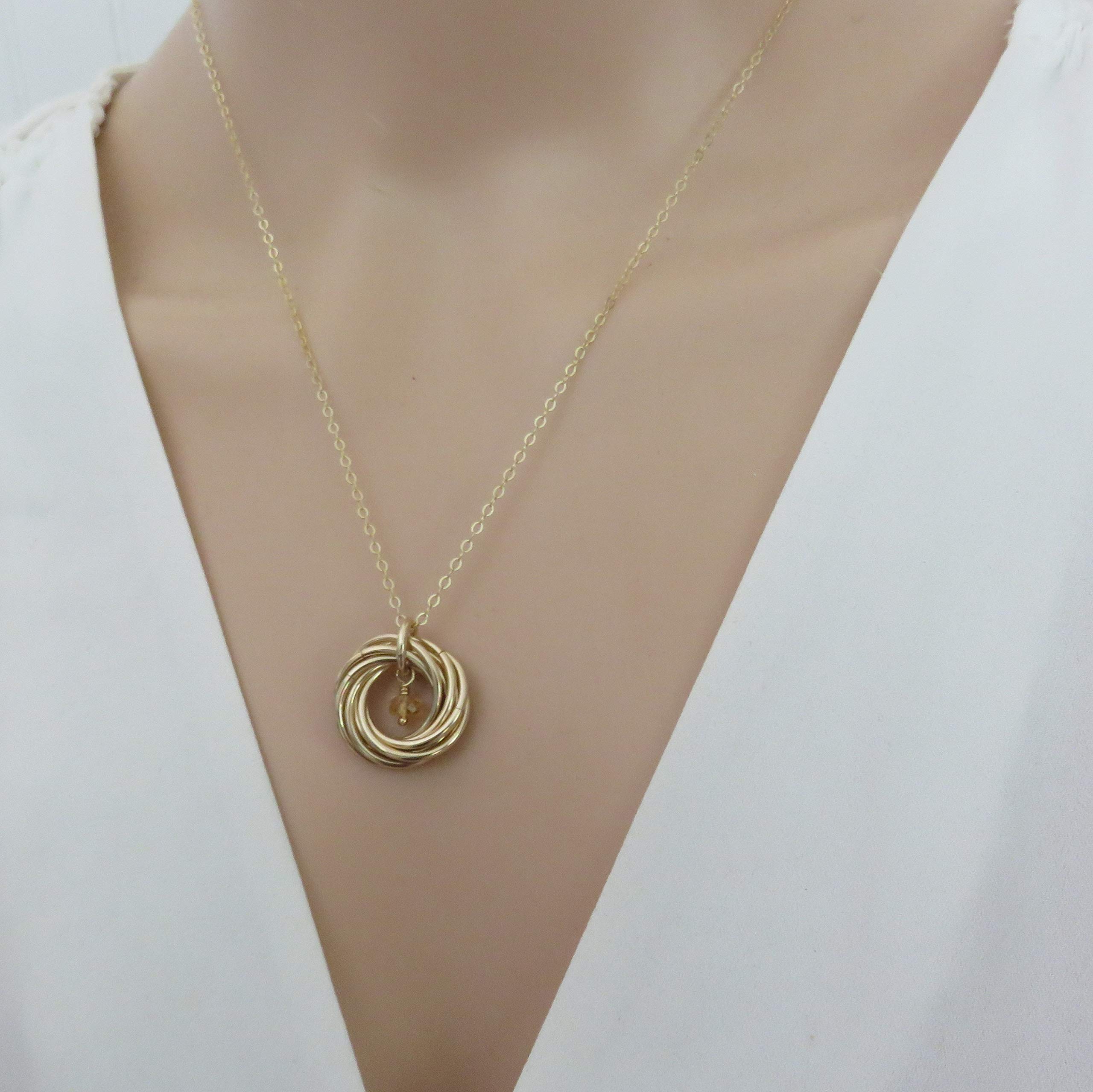 90th Birthday Gifts for Women - Gold Birthstone Necklace with Cubic Zirconia | Elegant Jewelry for Grandmother's Milestone Celebration | Perfect for Birthday Parties, Anniversaries & Special Occasions