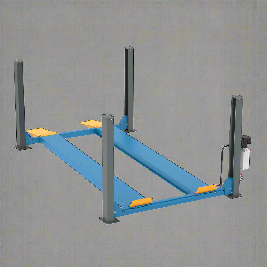 4 Post Car Lift 6.5 Ton Capacity - Heavy Duty Vehicle Hoist for Trucks & SUVs | HFL4065E Model | Perfect for Auto Repair Shops & Home Garages
