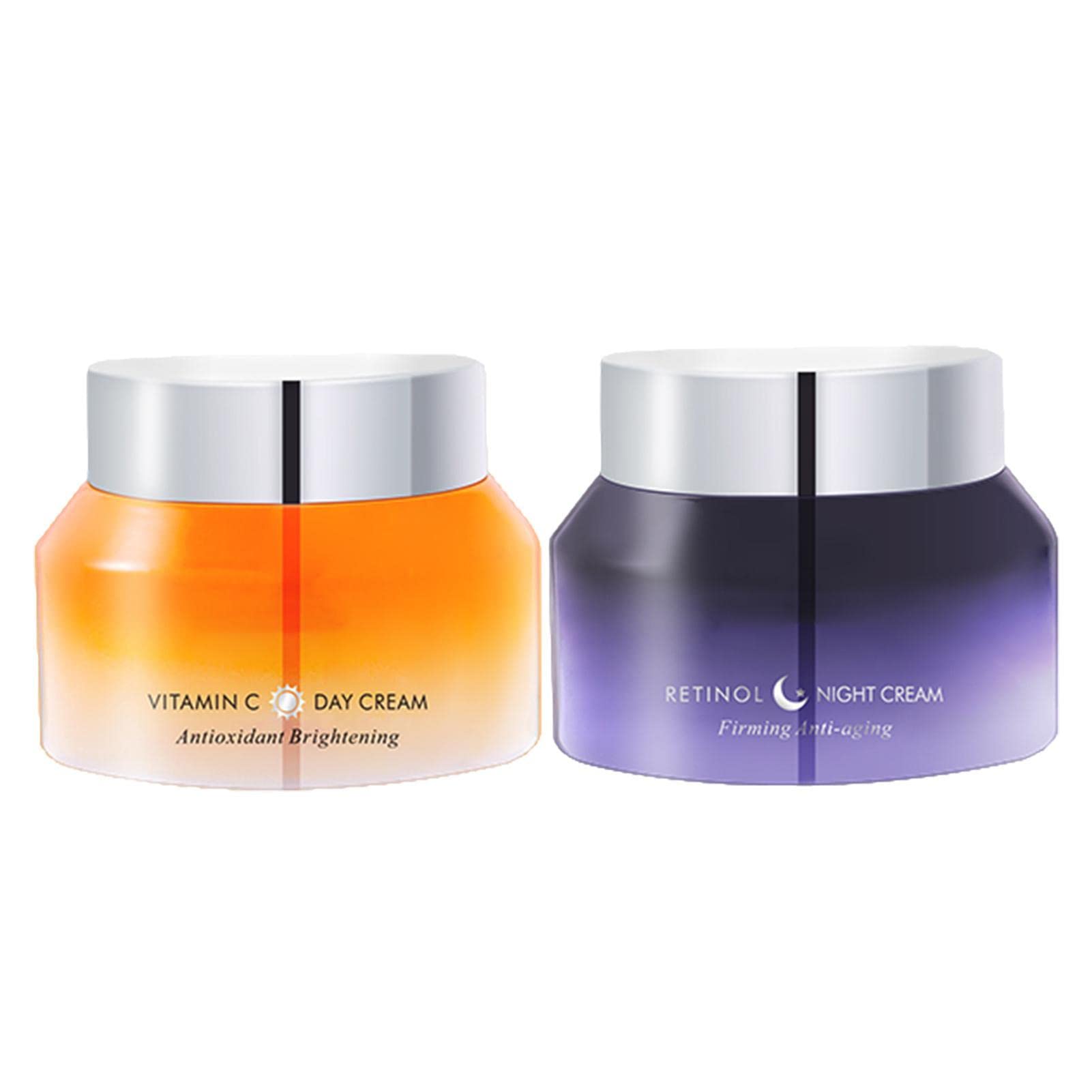 Day and Night Anti-Aging Skincare Set | Firming Cream for Face with Wrinkle Reduction, Fine Lines Treatment & Moisturizing | Age Repair & Skin Tightening Solution | Perfect for Daily Anti-Wrinkle Routine & Nighttime Skin Rejuvenation