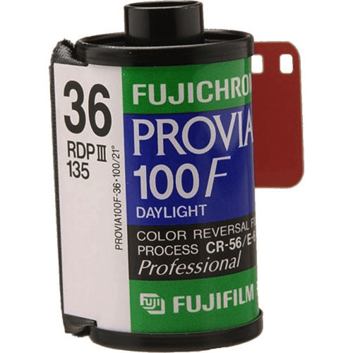 Fujifilm Fujichrome Provia 100F Professional RDP III 35mm Color Transparency Film - 36 Exposures Roll for Landscape, Portrait & Studio Photography