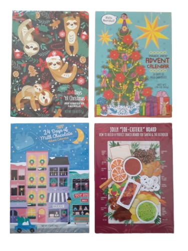 Trader Joe's 2021 Advent Calendar - 4 Premium Milk Chocolate Designs for Christmas Countdown | Holiday Gift, Stocking Stuffer & Family Tradition