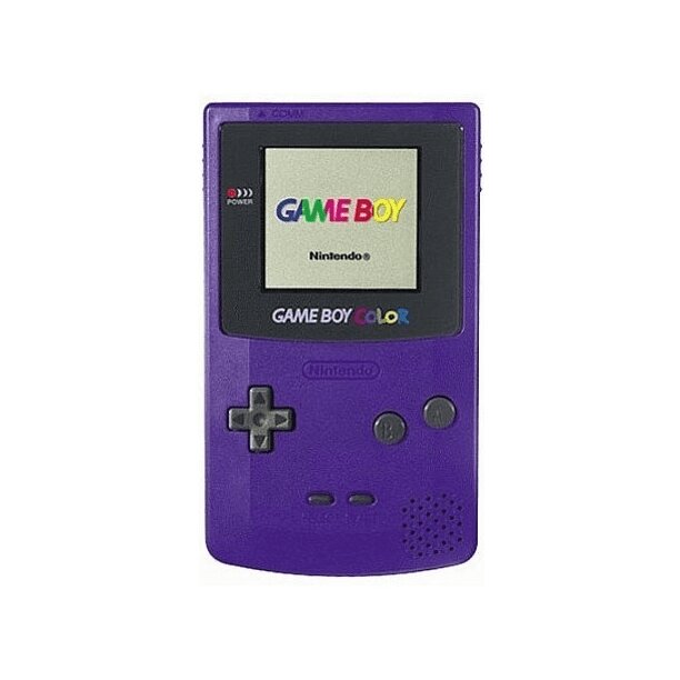 Original Nintendo Game Boy Color Grape Purple - Retro Handheld Gaming Console for Kids & Adults, Perfect for Travel & Nostalgic Gaming