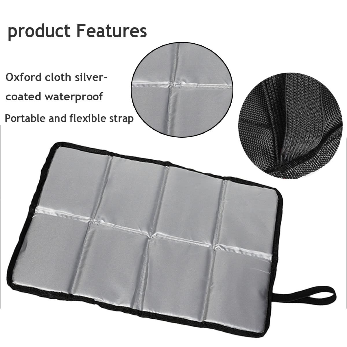Waterproof Foldable Stadium Seat Cushion - Outdoor Camping, Picnic, Travel & Backpacking Pad - Comfortable Bleacher Seat for Sports Events, Hiking & Beach Use (Gray)
