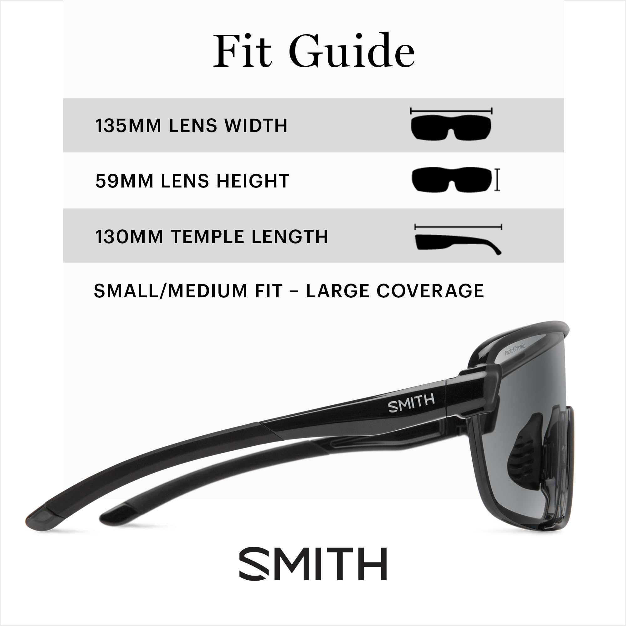 SMITH Bobcat Sunglasses for Men & Women - Polarized Sports Sunglasses with Shield Lens for Skiing, Biking, Mountain Biking (MTB), Running & Outdoor Activities - UV Protection Performance Eyewear for Cycling, Hiking & Adventure Sports