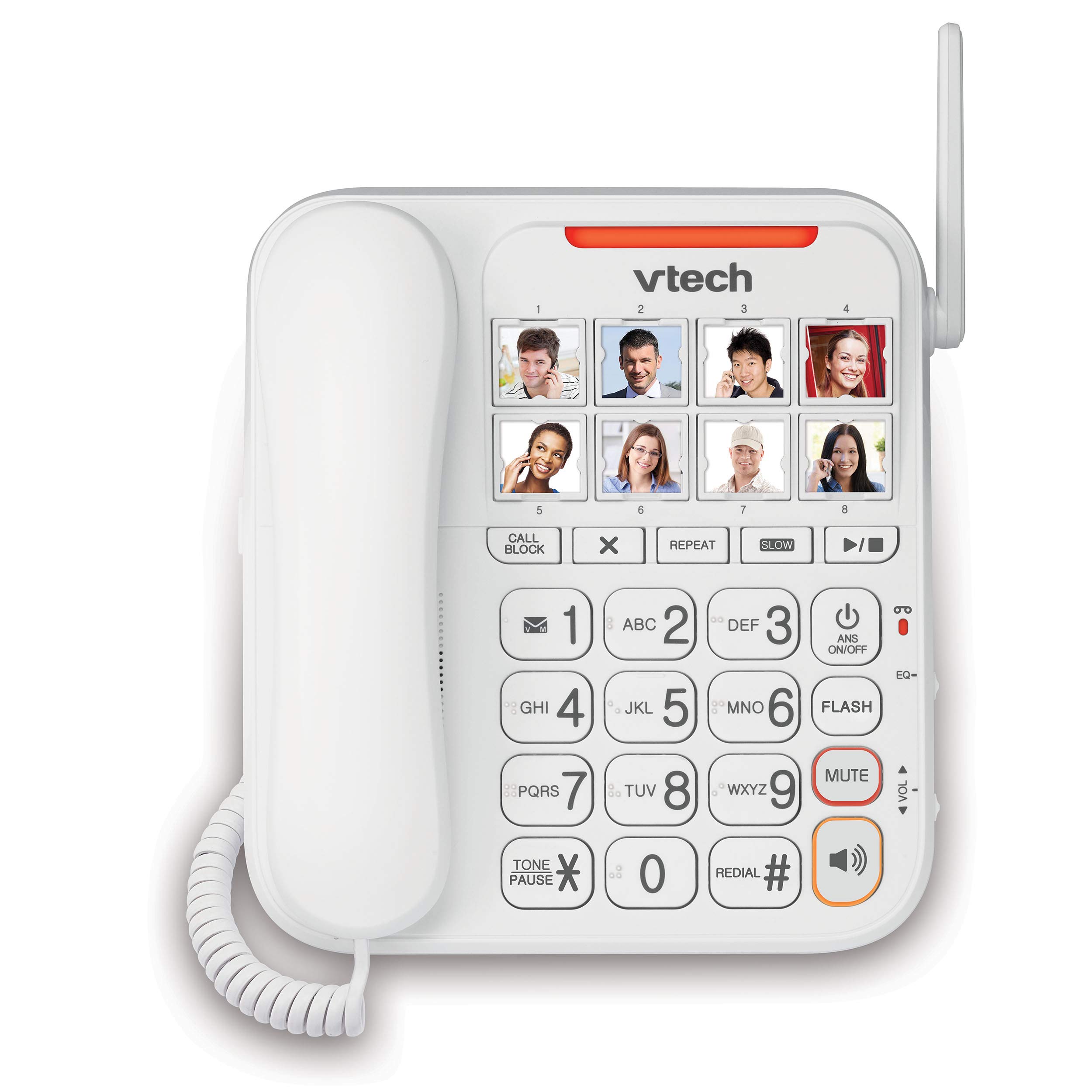 VTech CareLine SN5147 Amplified Corded/Cordless Phone for Seniors - 90dB Extra Loud Ringer, Big Buttons & Large LCD Display - Easy-to-Use Home & Office Landline Telephone System for Elderly & Hearing Impaired