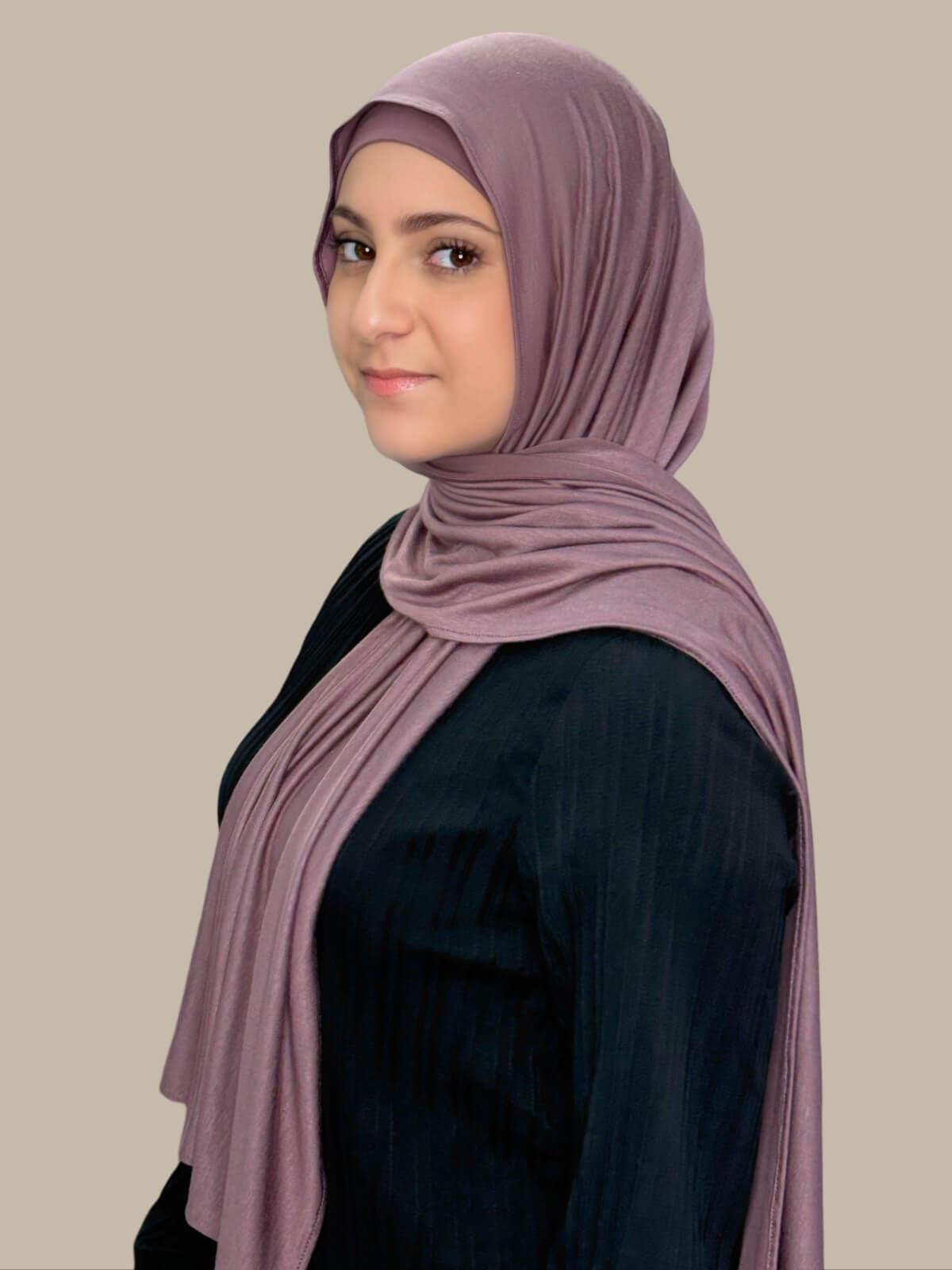 Premium Jersey Hijab for Women - Soft & Comfortable Rose Taupe Scarf - Perfect for Daily Wear, Work, and Special Occasions